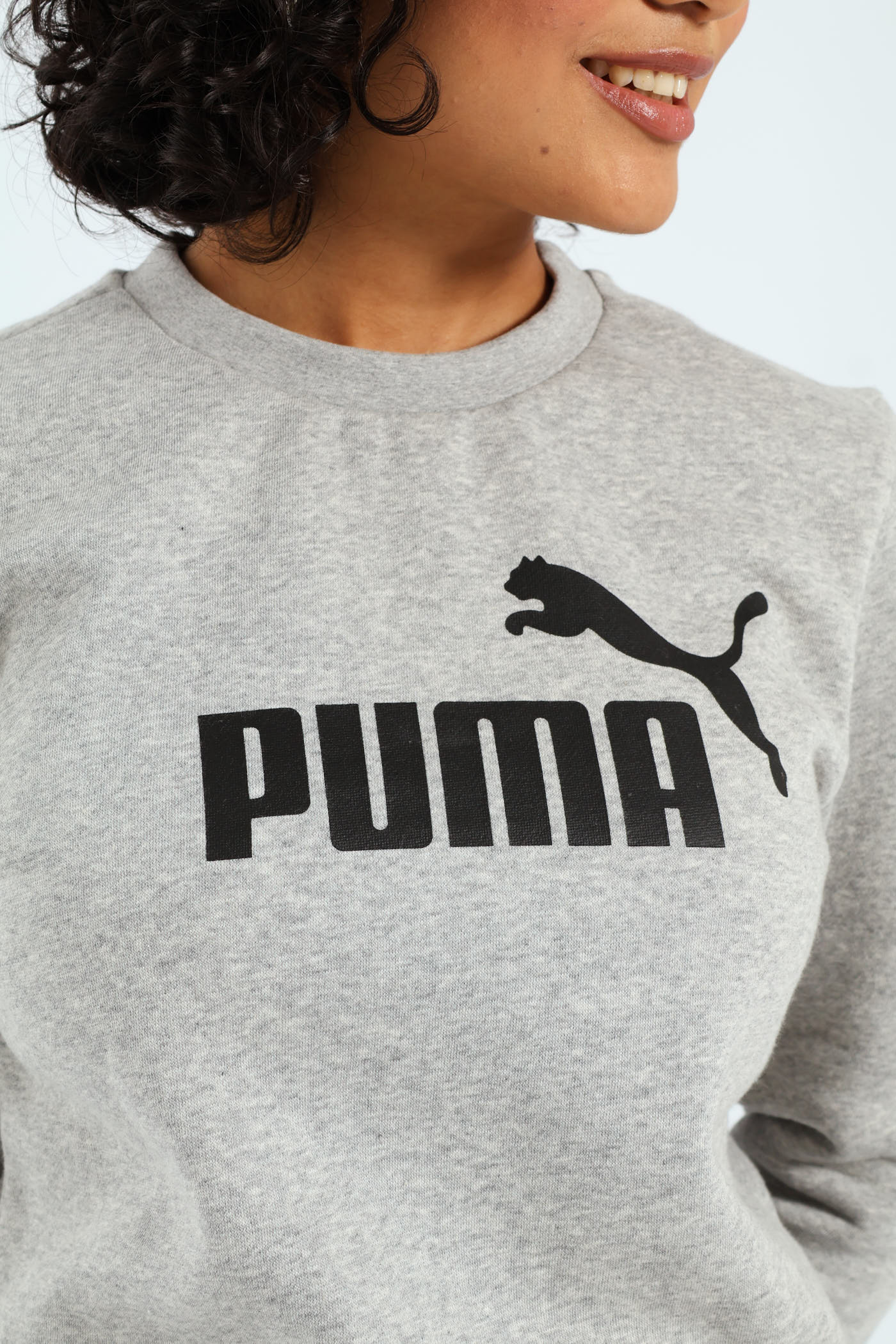 Essential No.1 Logo Crew Top - Light Grey - Image 2