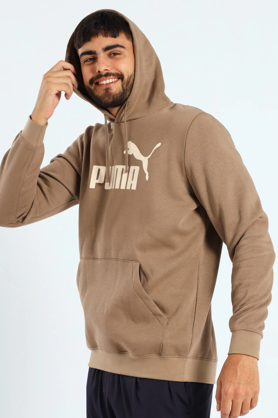 Essential No.1 Logo Fleece Hoodie - Taupe - Image 4