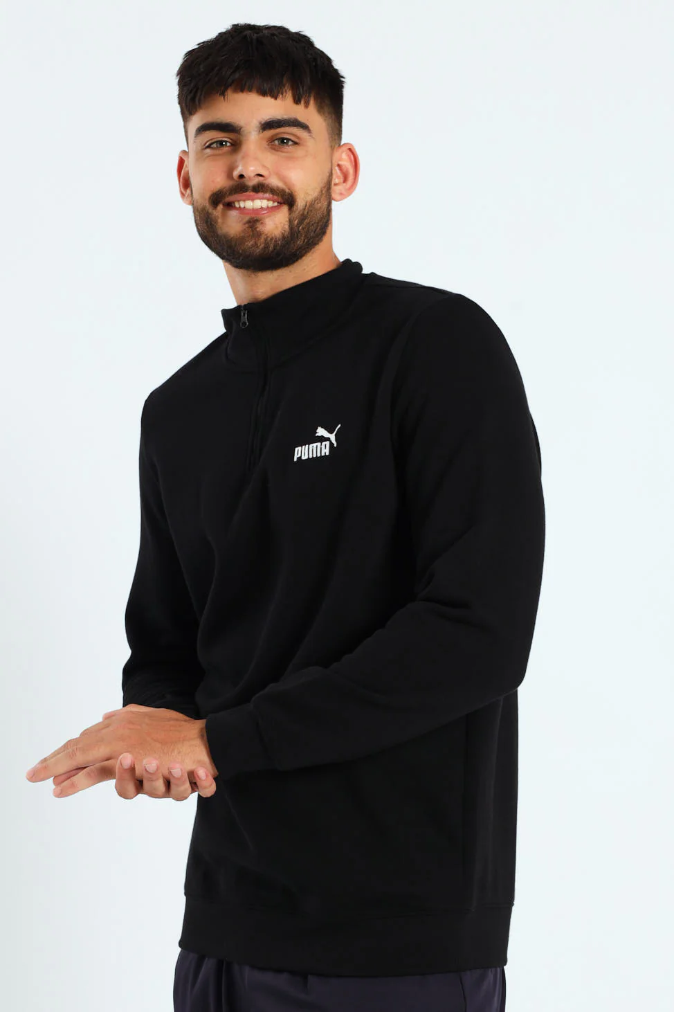 Essential No.1 Logo Half-Zip Fleece Top - Black - Image 3