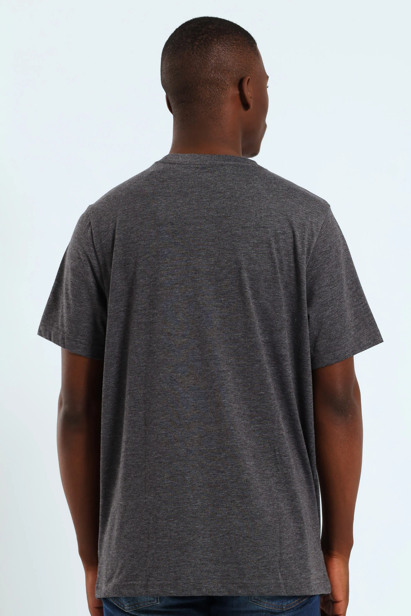 Essential No.1 Logo Heather Tee - Dark Grey - Image 4
