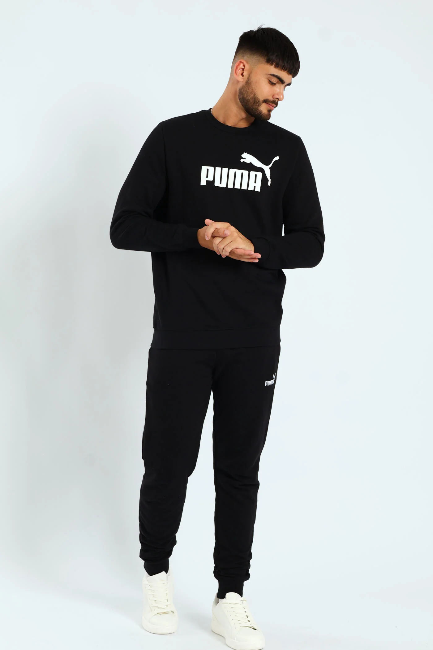 Essential No.1 Logo Slim Sweatpants - Black - Image 5