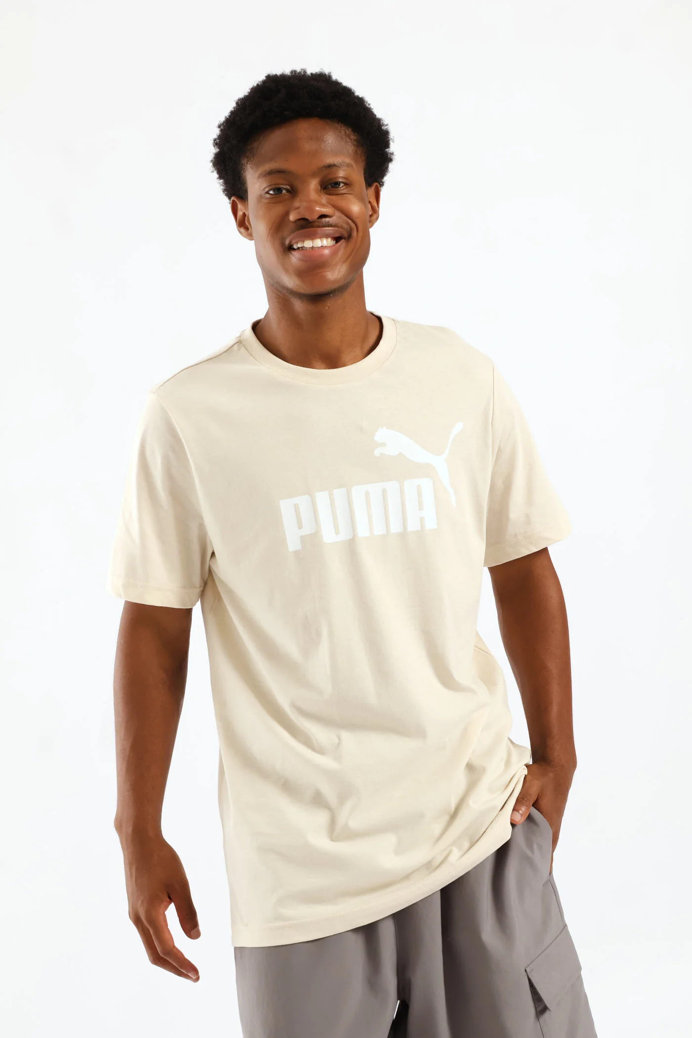 Essential No.1 Logo Tee - Stone - Image 2