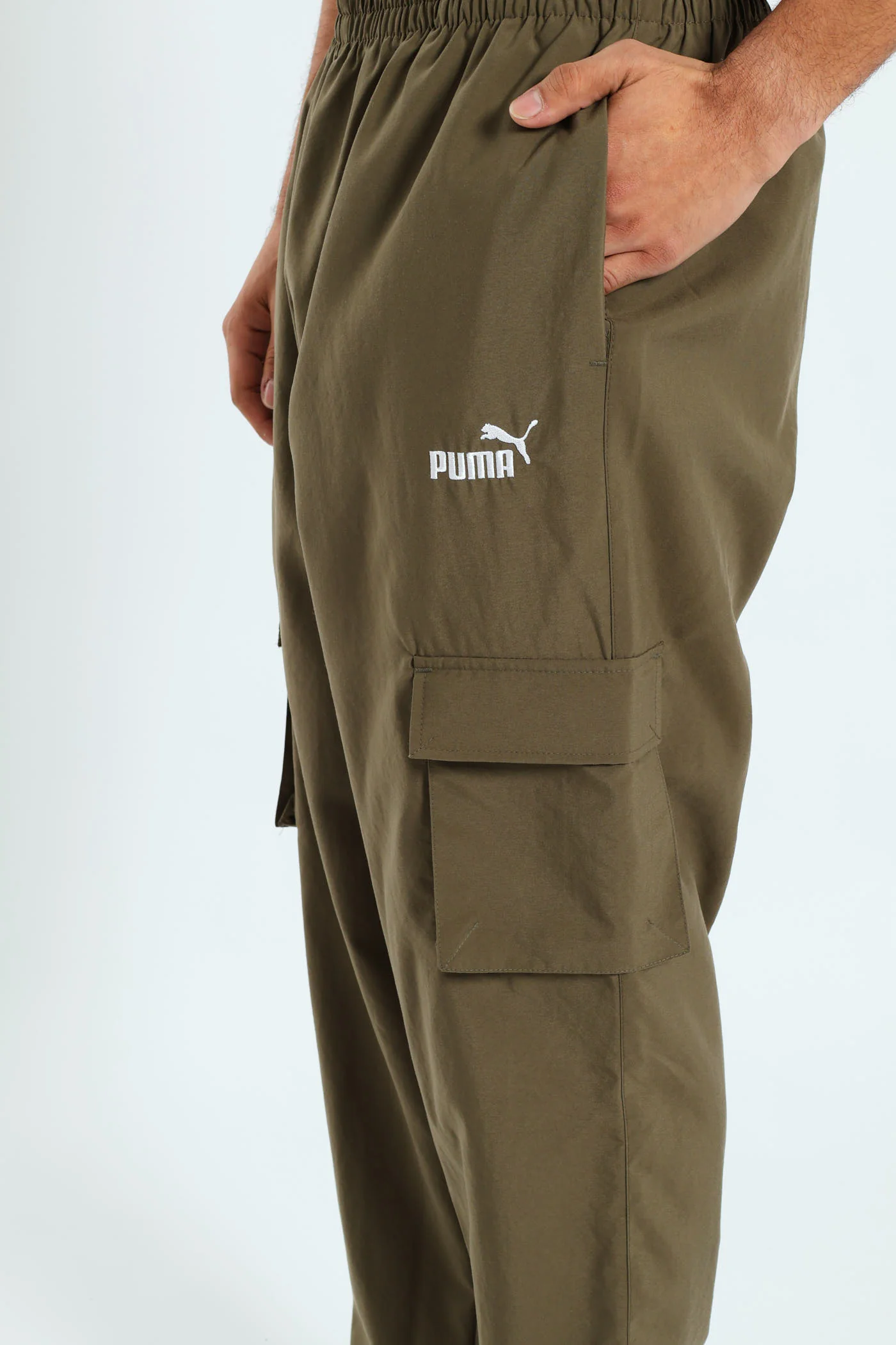 Essential No.1 Logo Woven Cargo Pants - Olive - Image 2