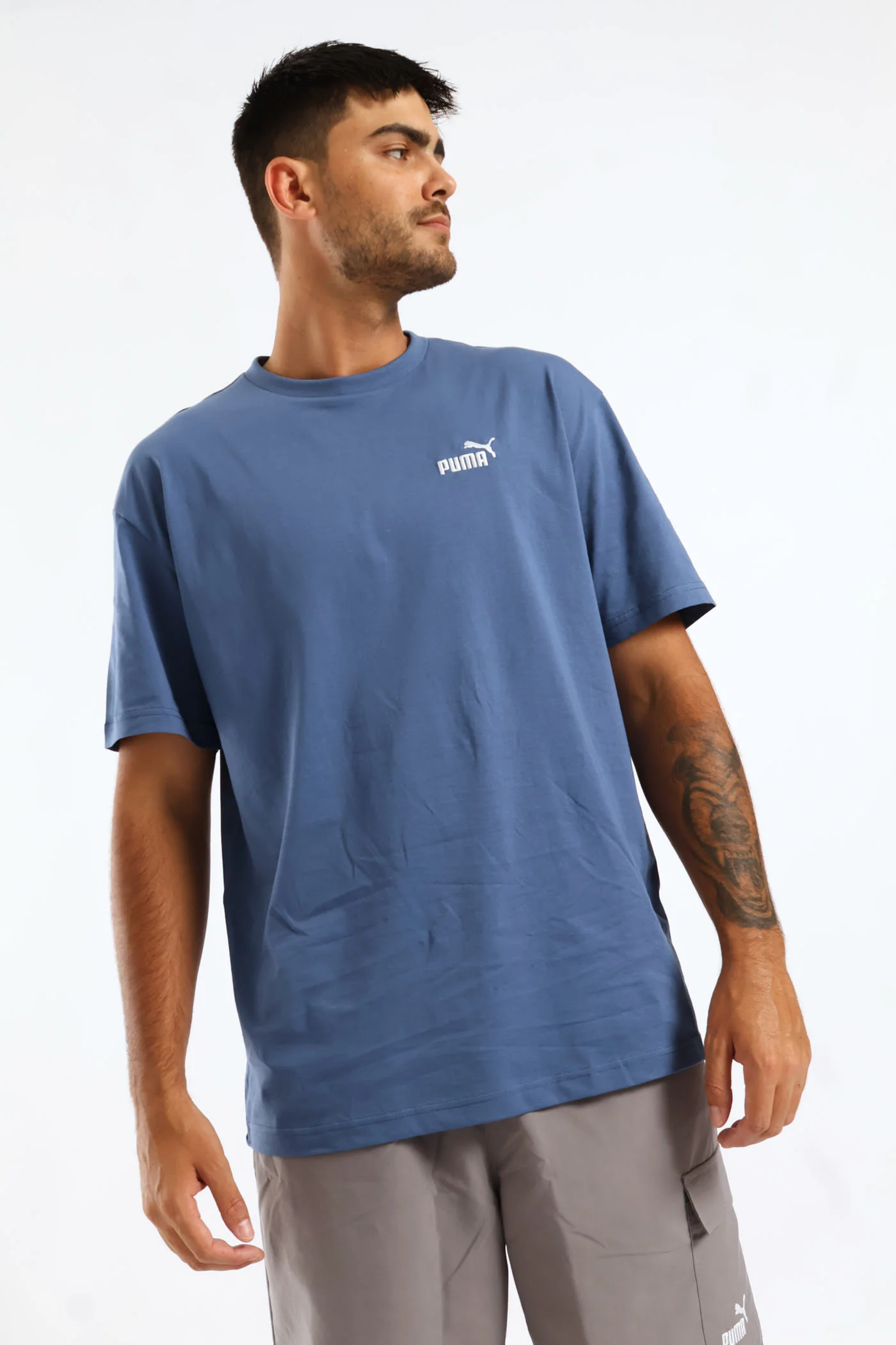 Essential No. 1 Small Relaxed Tee - Smokey Blue - Image 3