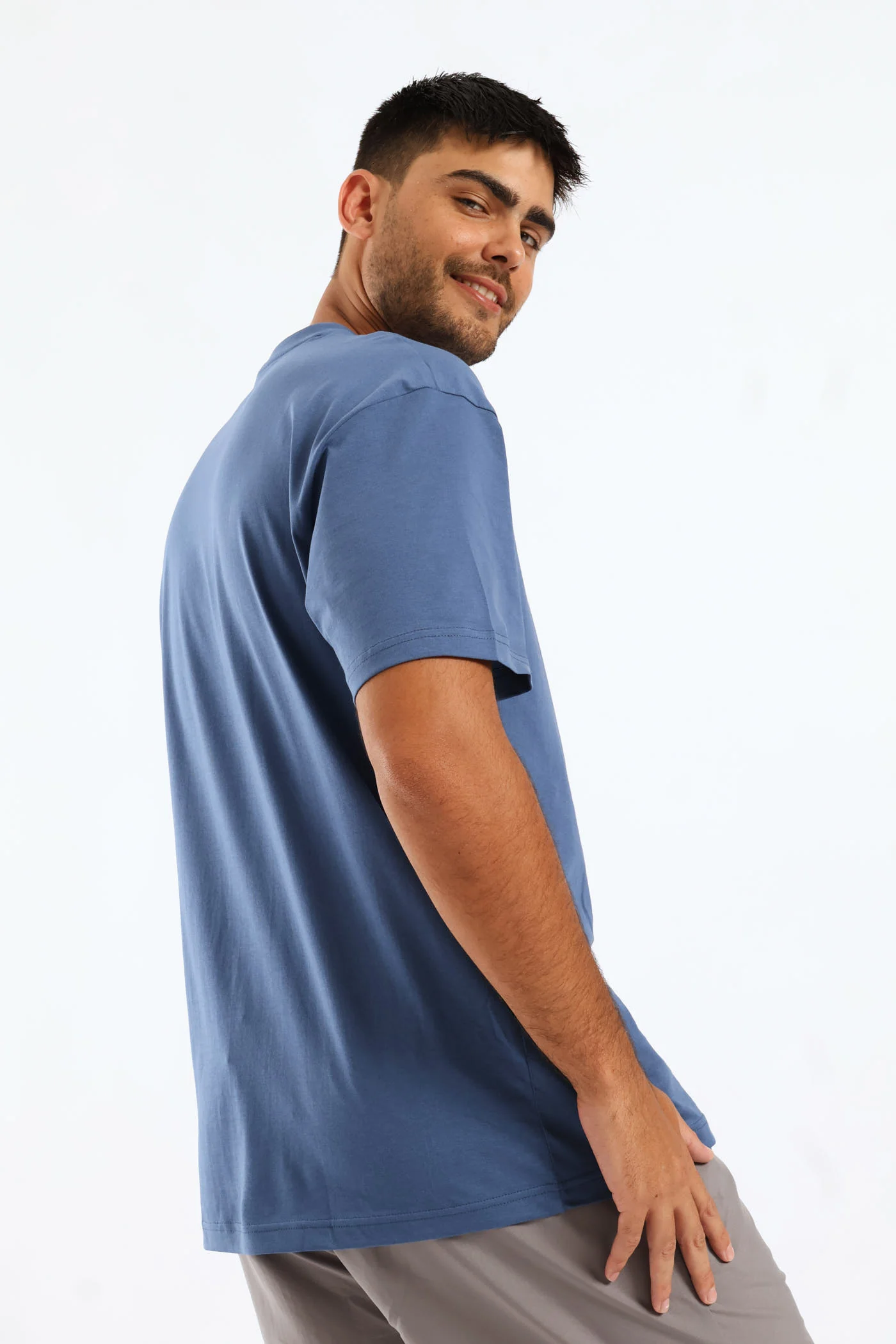 Essential No. 1 Small Relaxed Tee - Smokey Blue - Image 4