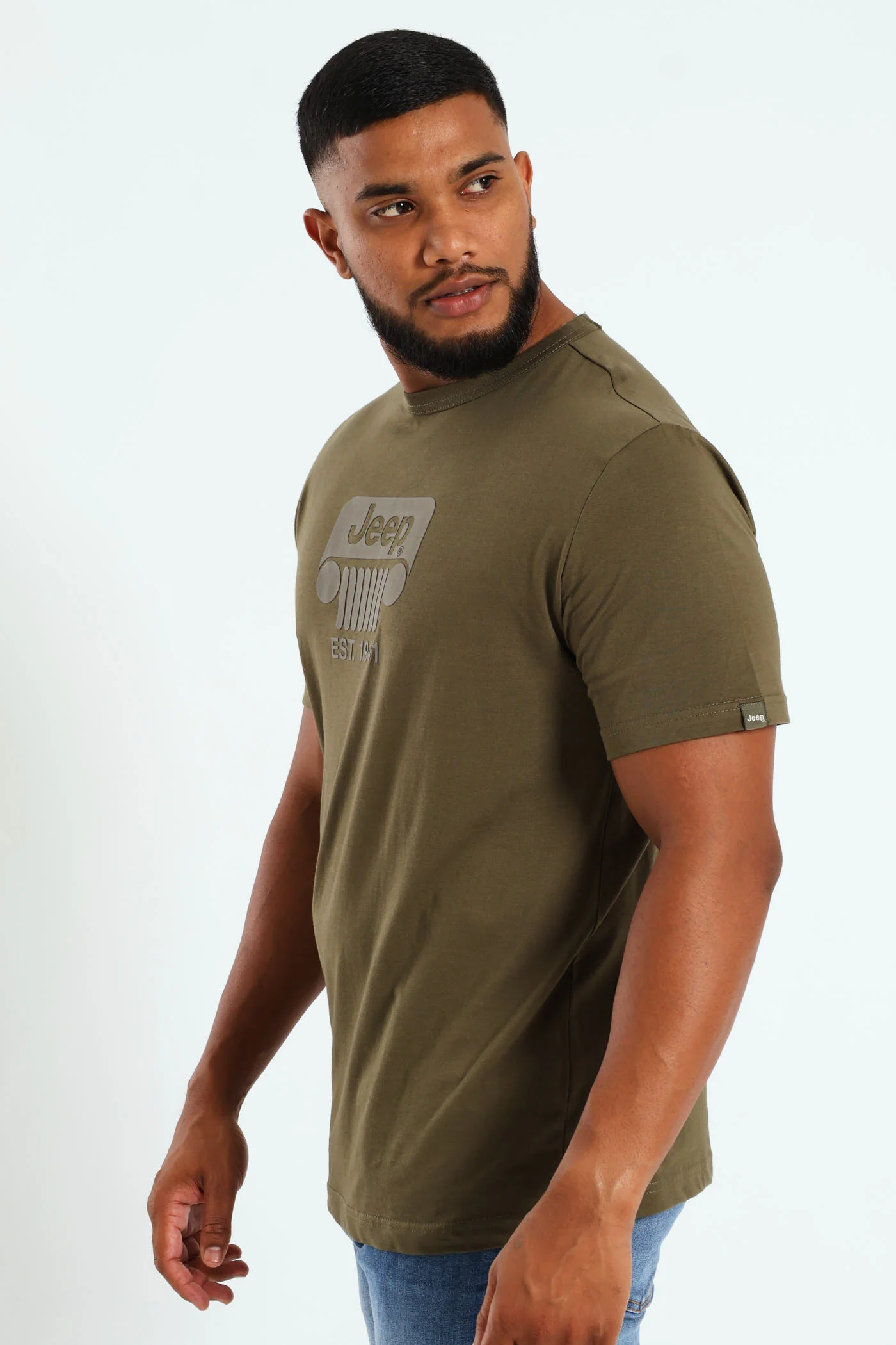 Essential Organic Logo Tee - Olive - Image 2