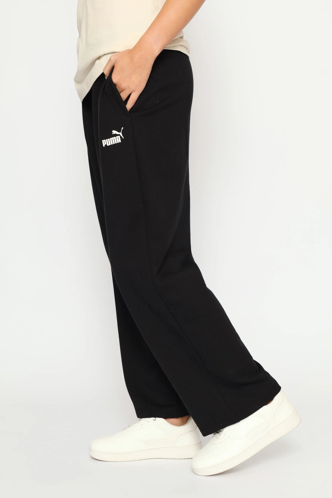 Essential Plus Straight Leg Small Logo Pants - Black - Image 2
