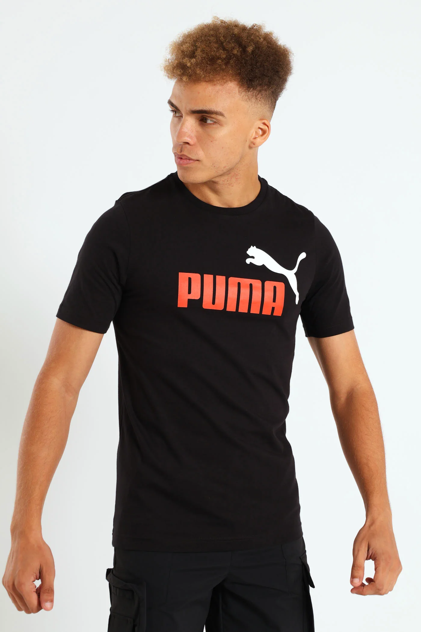 Essential Plus Two Tone Logo Tee - Black - Image 2