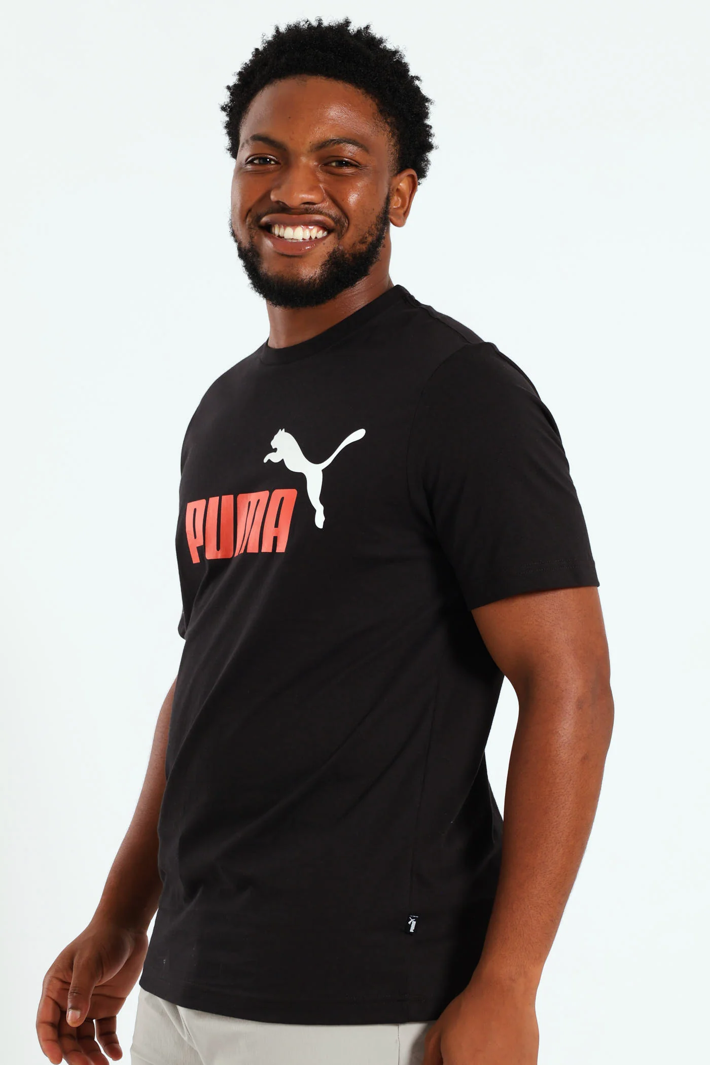 Essential Plus Two Tone Logo Tee - Black/Red - Image 3