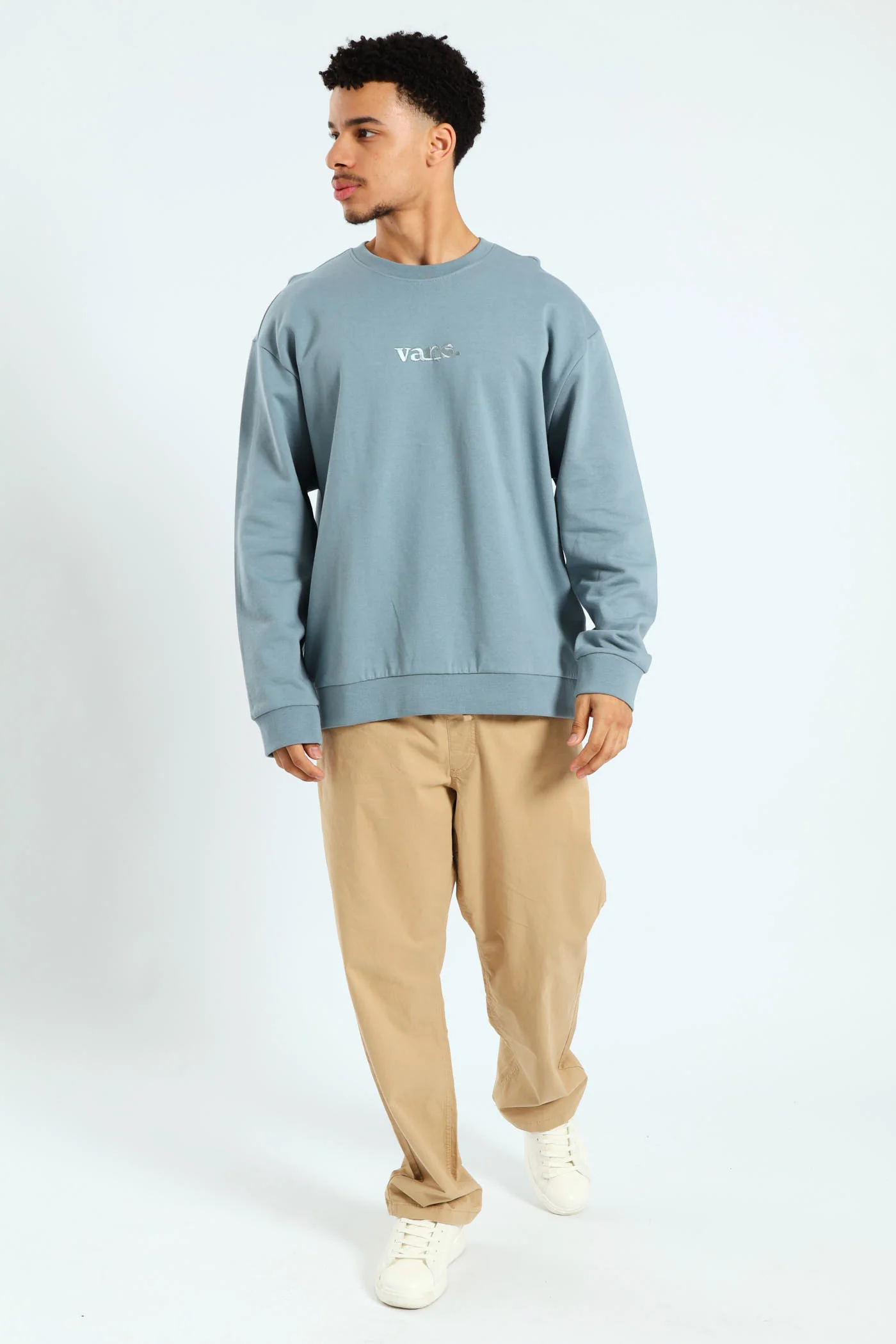 Essential Relaxed Crew Top - Smokey Blue - Image 5