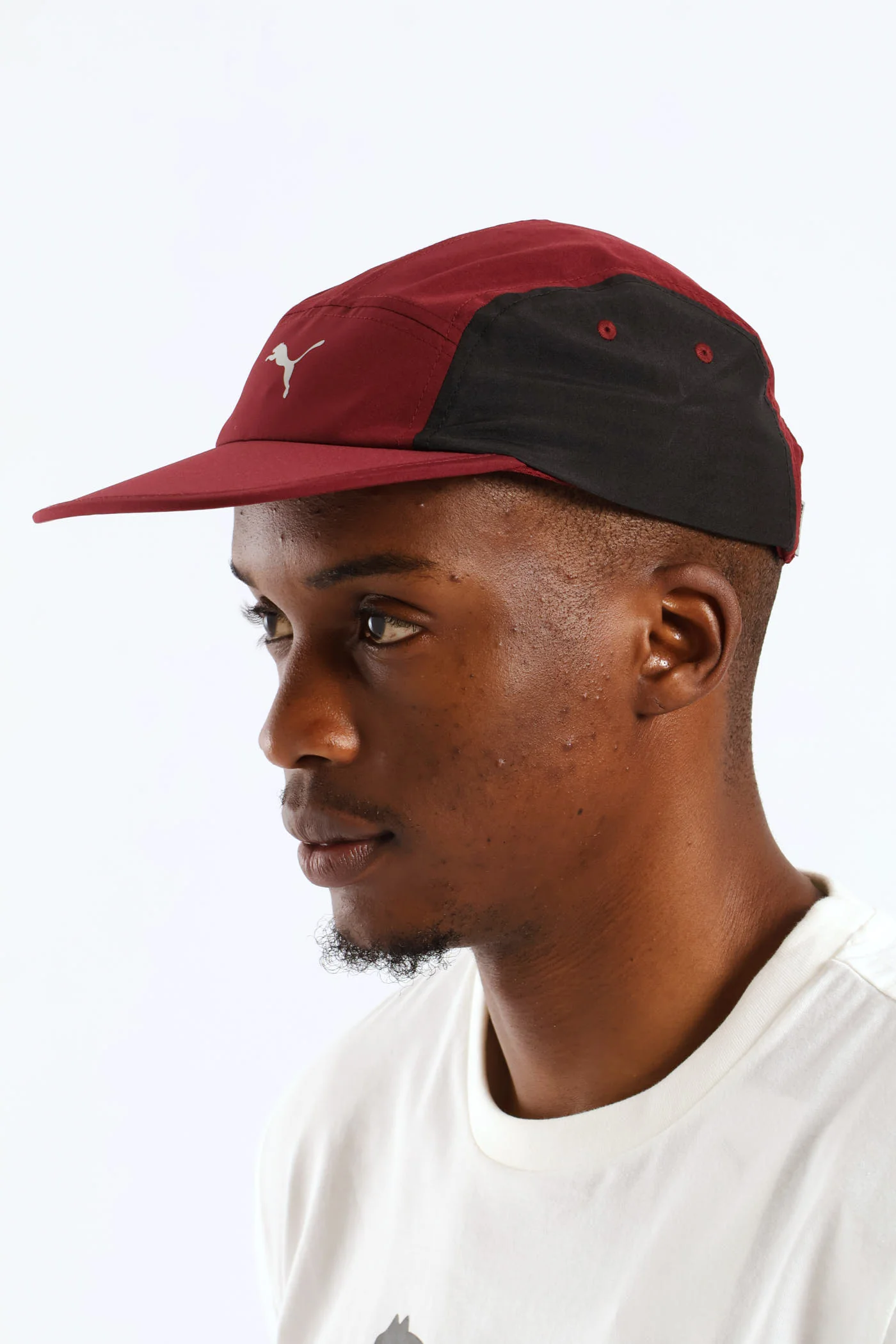 Essential Running 5 Panel Cap - Burgundy - Image 2