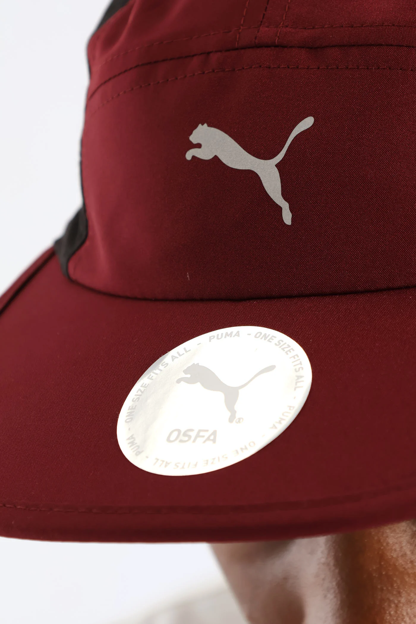 Essential Running 5 Panel Cap - Burgundy - Image 4