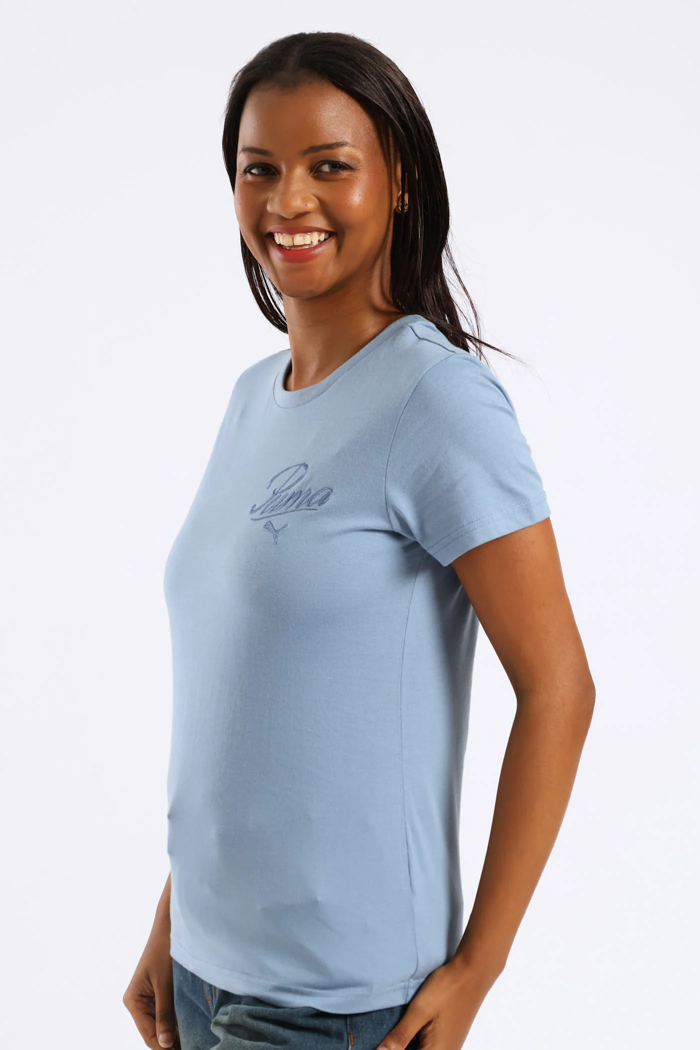 Essential Script Tee - Blue - Image 2