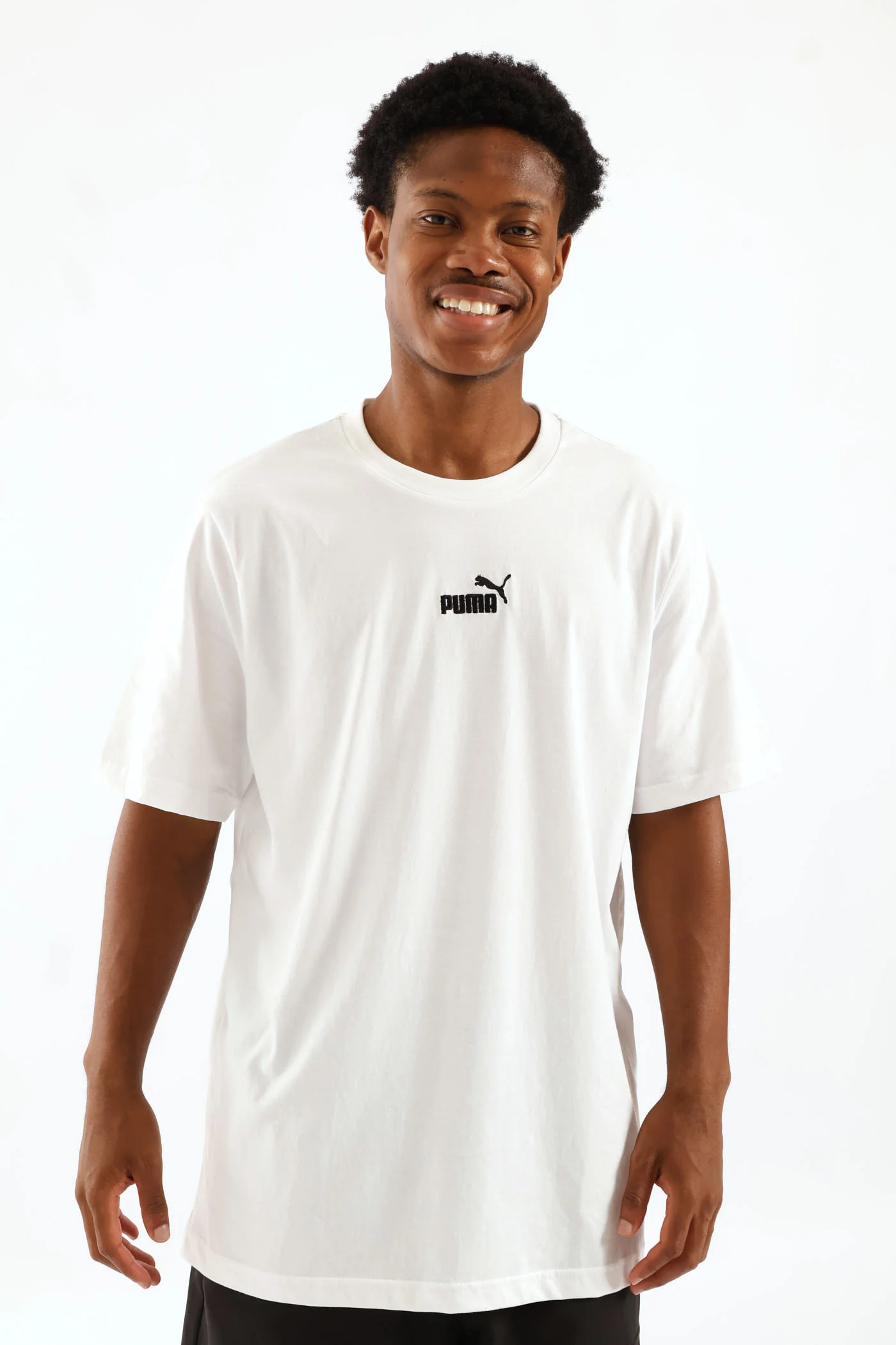 Essential Small Logo Centered Tee - White - Image 3