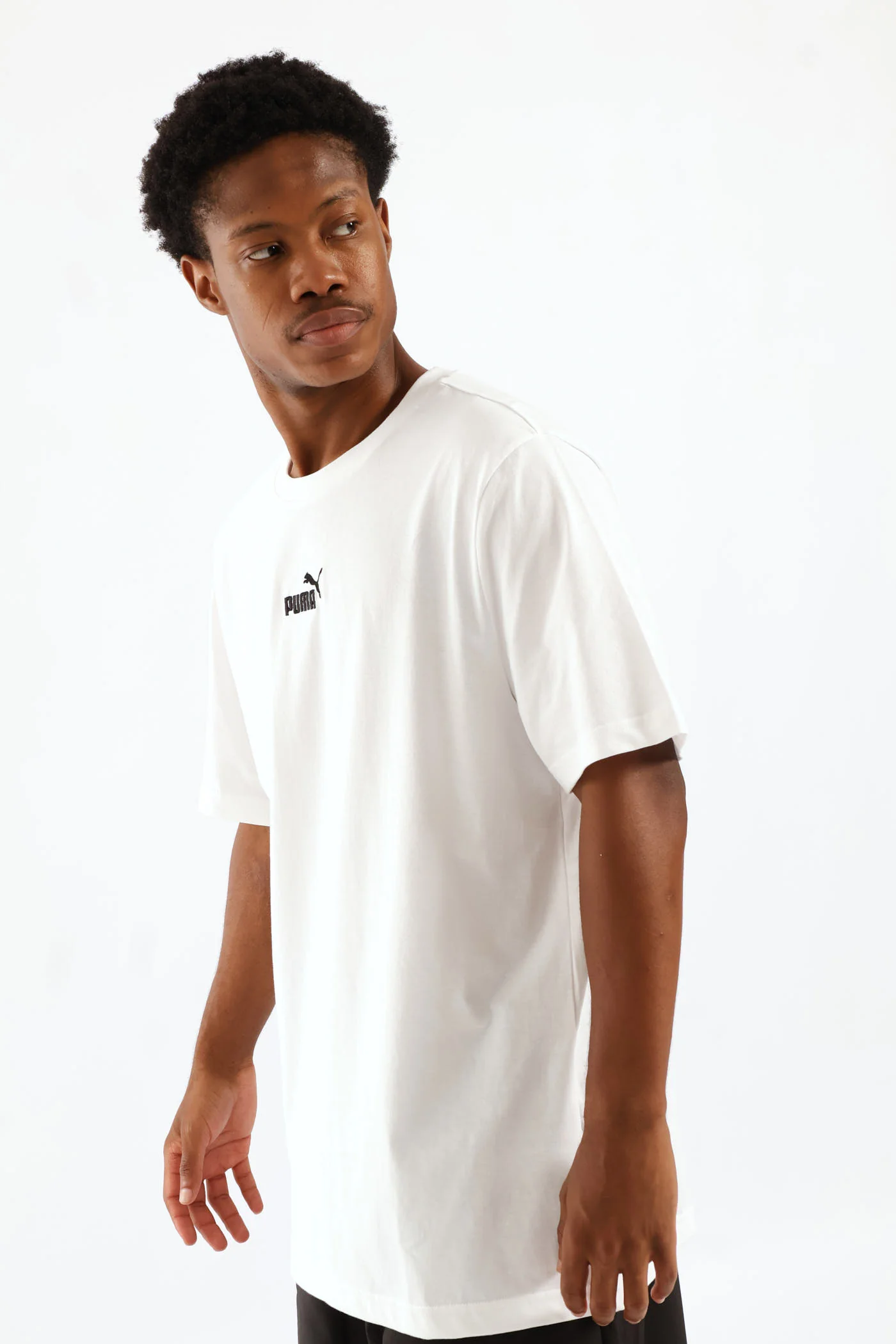 Essential Small Logo Centered Tee - White - Image 4