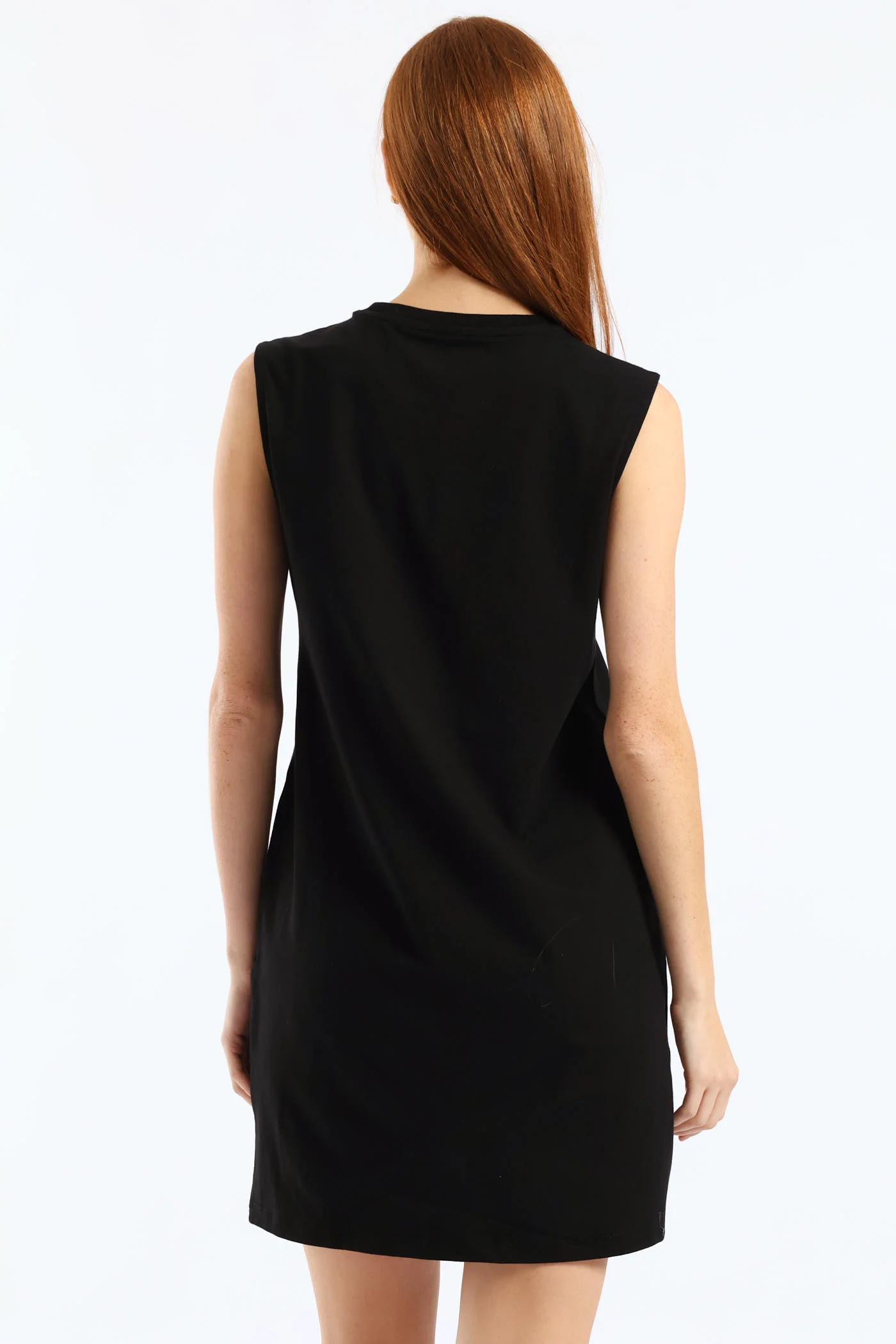 Essential Small No. 1 Logo Sleeveless Dress - Black - Image 4