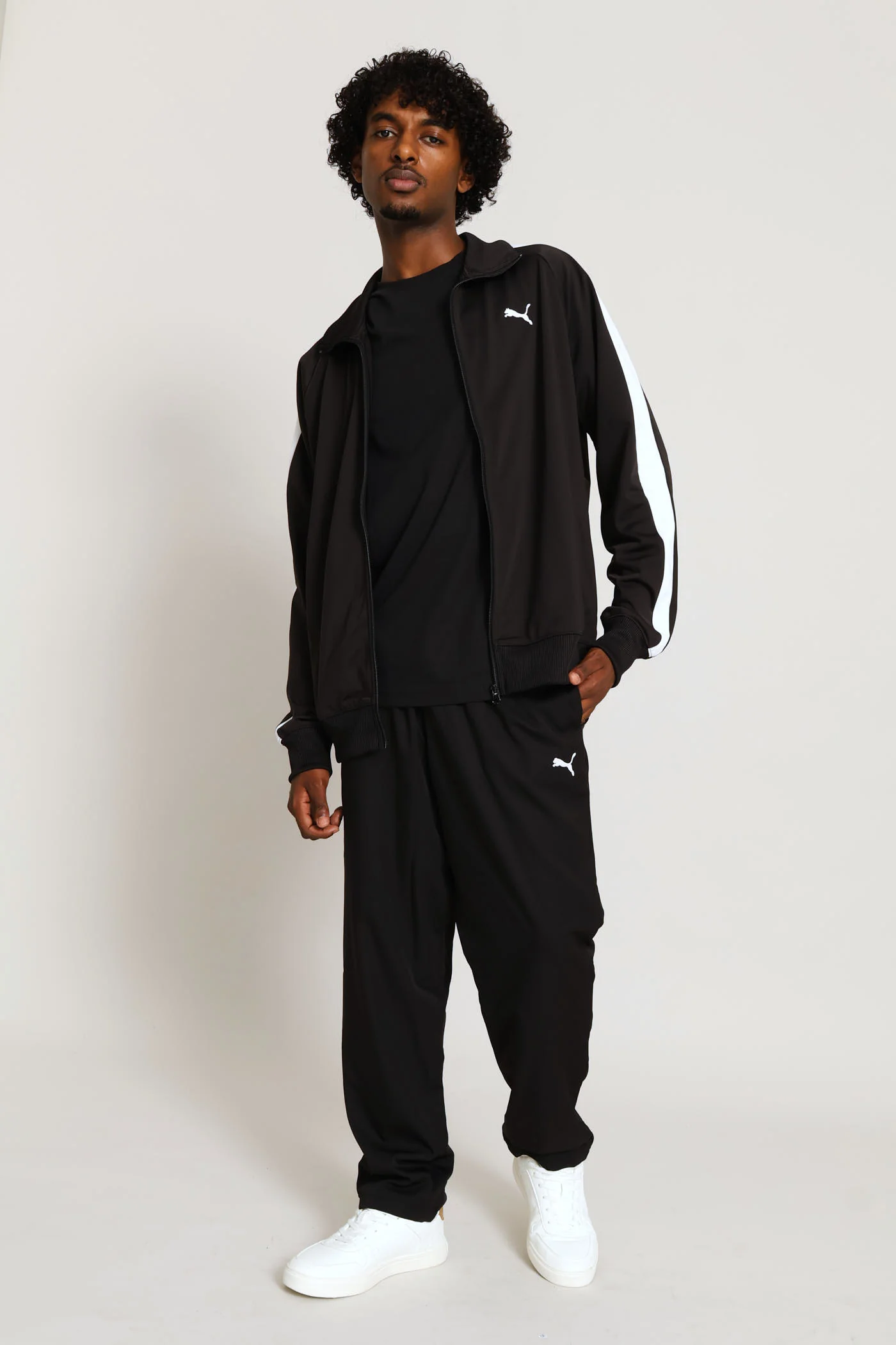 Essential T7 Poly Track Jacket - Black - Image 6