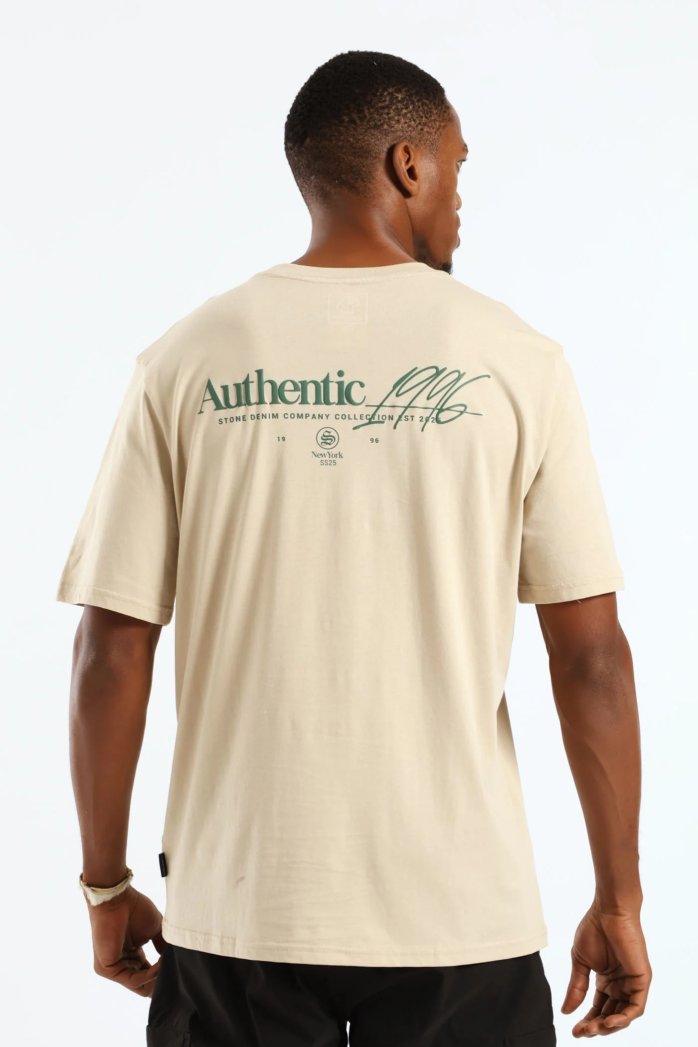 Est. 1996 Front & Back Tee - Stone - Image 2