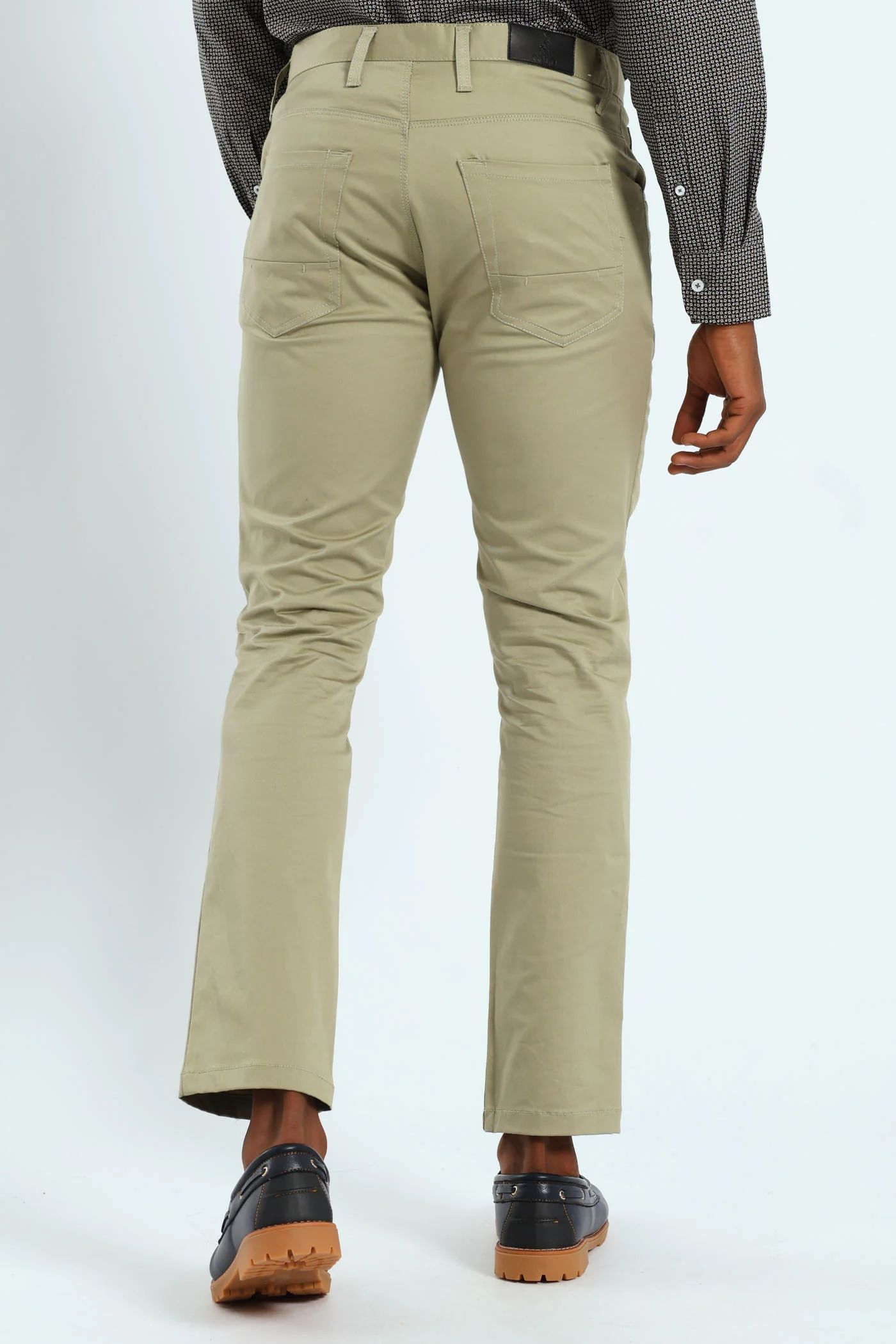 Ethan Slim Leg Trousers - Light Green - Image 3