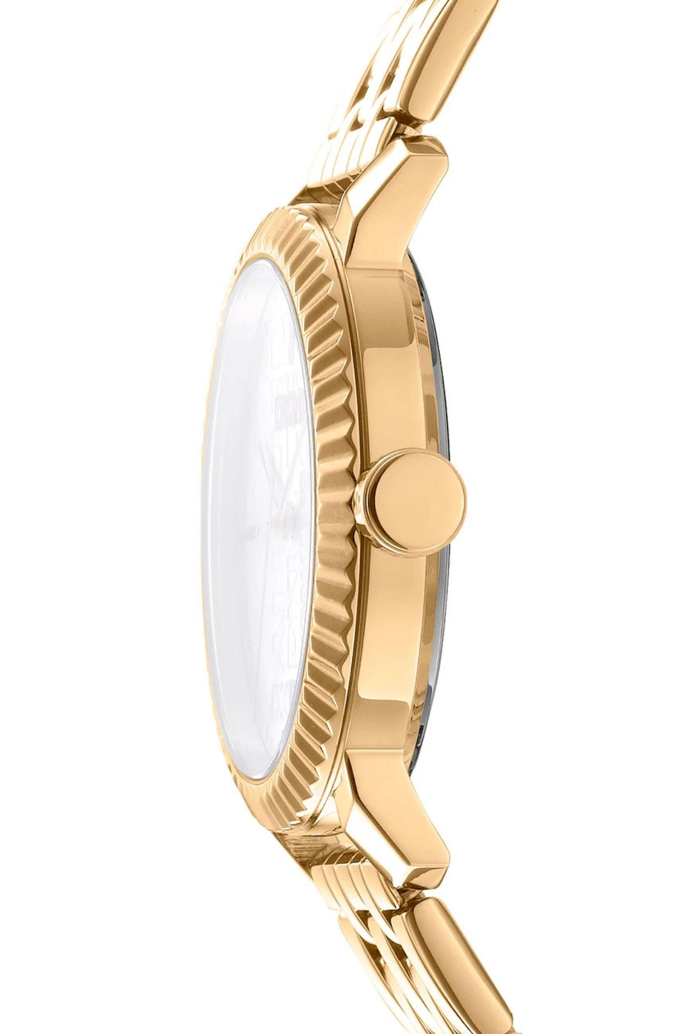 Everyday Gold Case & Silver Logo Dial Watch - Gold - Image 3