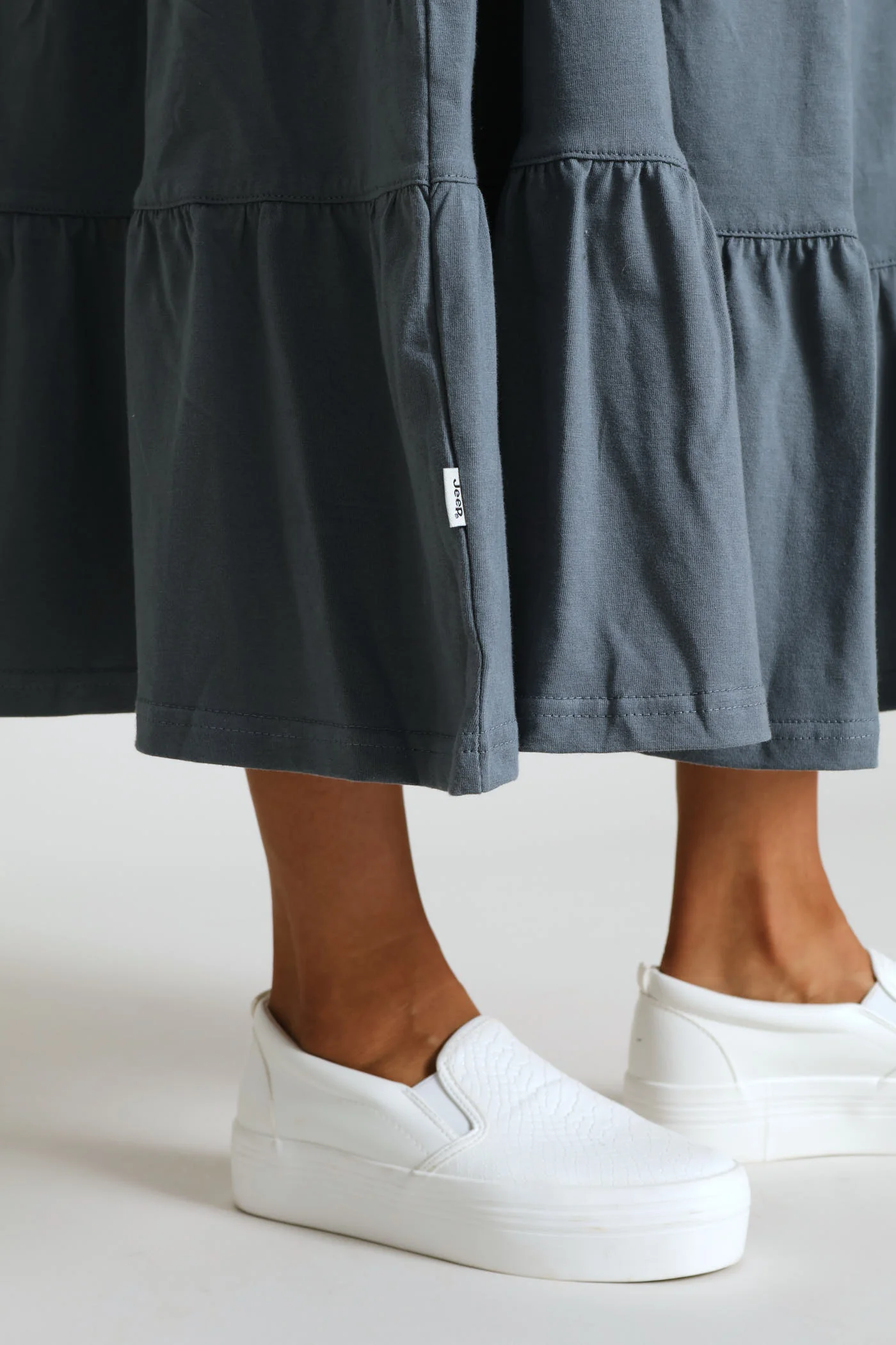 Everyday Tiered Dress - Grey - Image 6