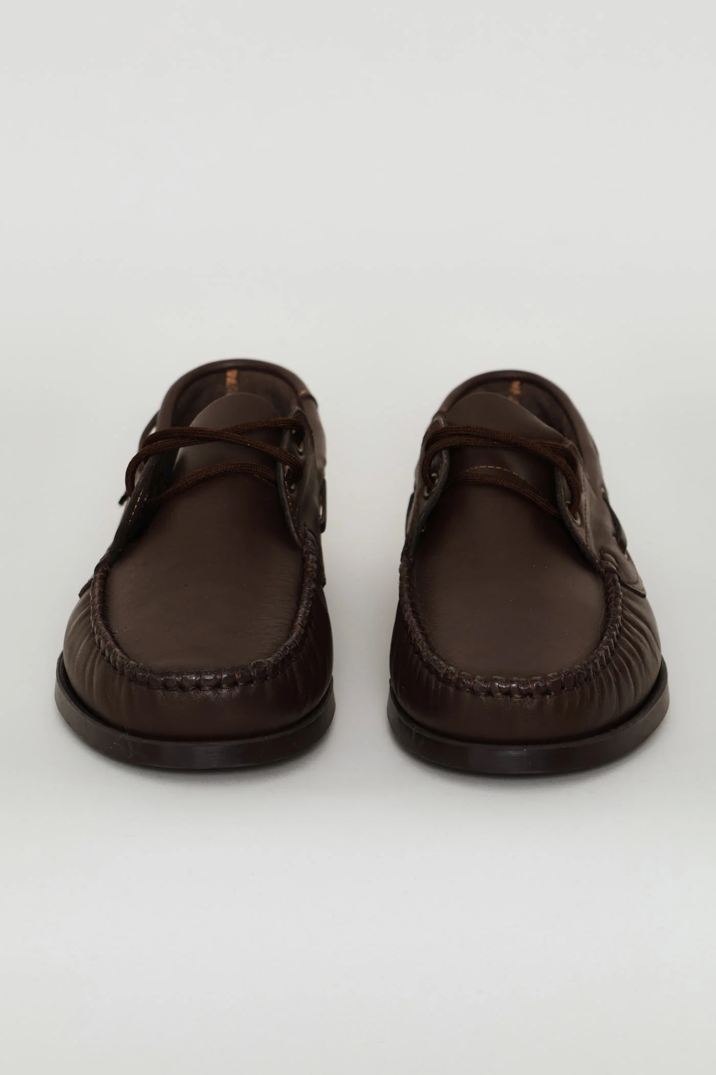 Evo Basic Leather Dockside Shoe - Chocolate - Image 3
