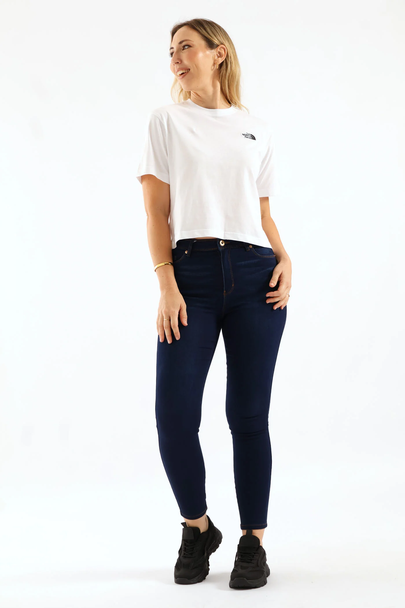 Evolution Simple Dome Crop Relaxed Tee - White - Image 3
