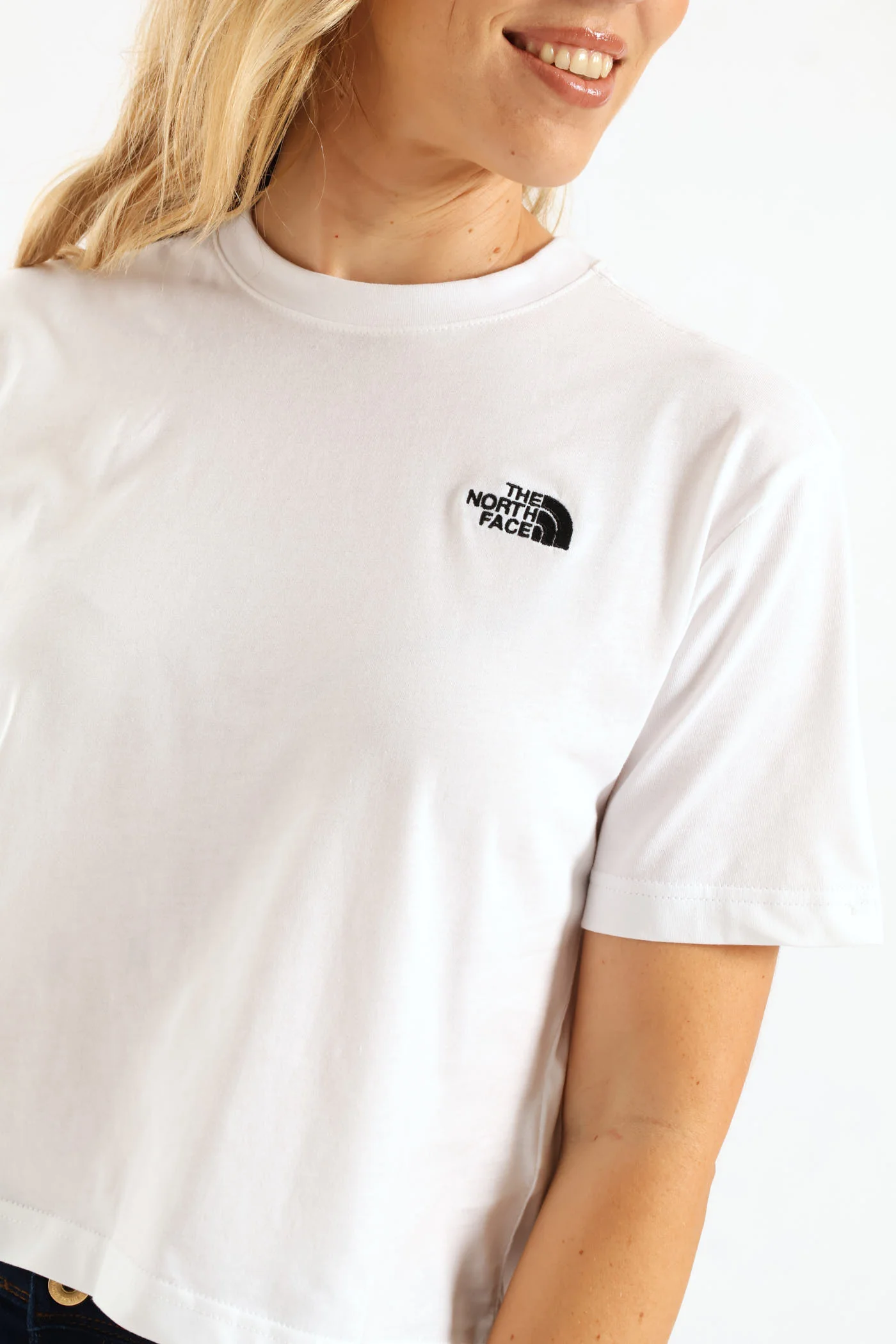 Evolution Simple Dome Crop Relaxed Tee - White - Image 4