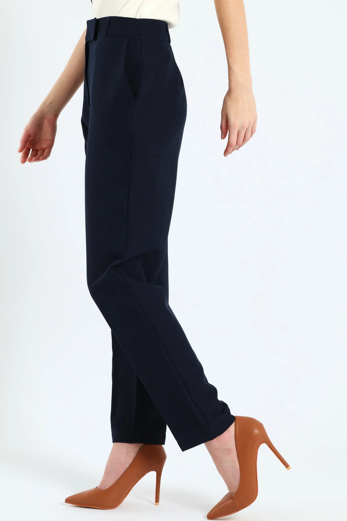 Extended Tab Slim Leg Pant - Navy - Image 3