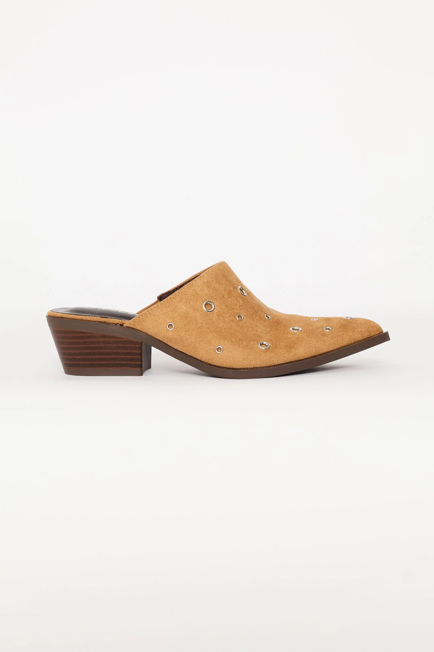 Eyelet Detail Clog - Stone - Image 3
