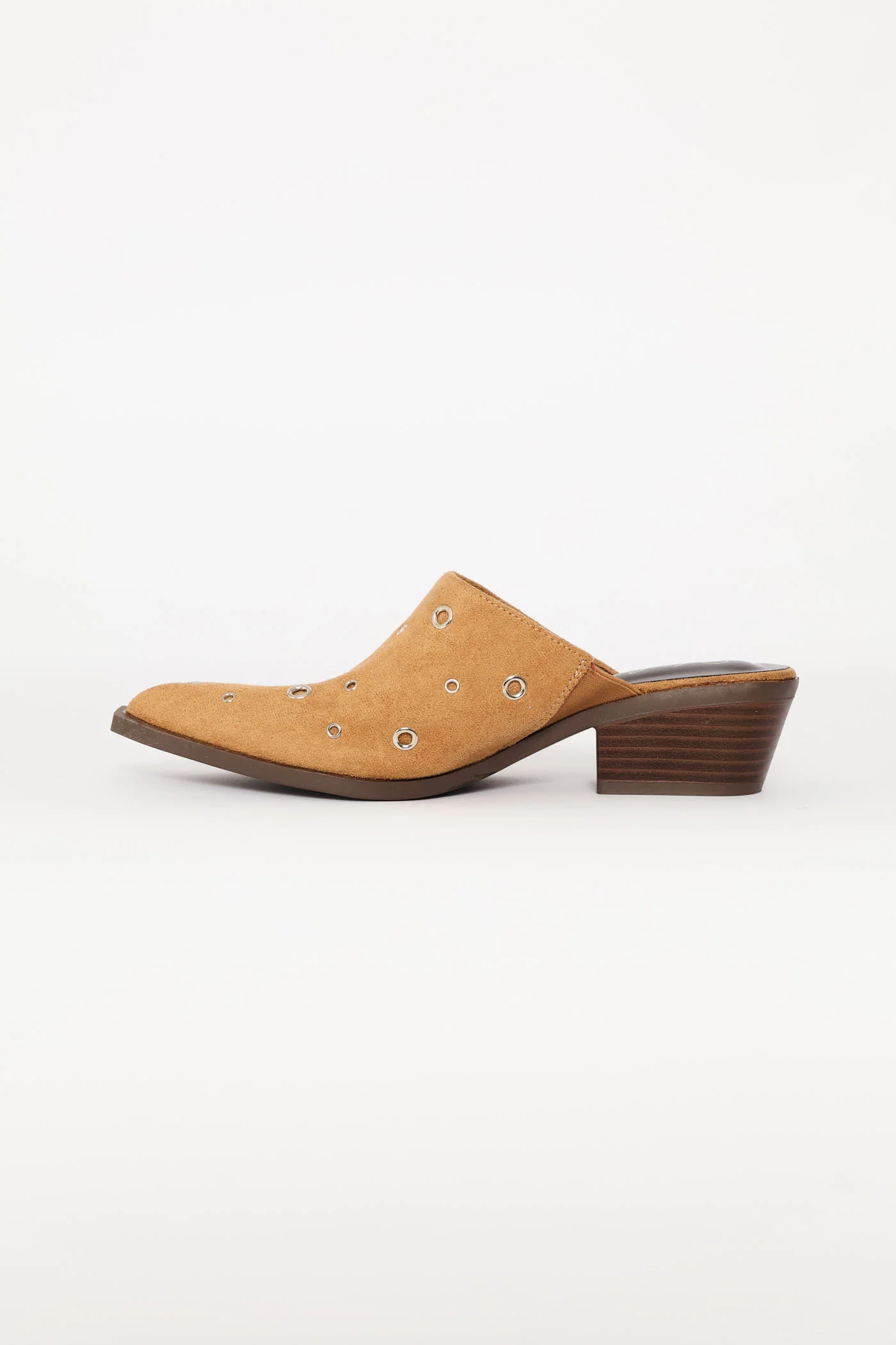 Eyelet Detail Clog - Stone - Image 4