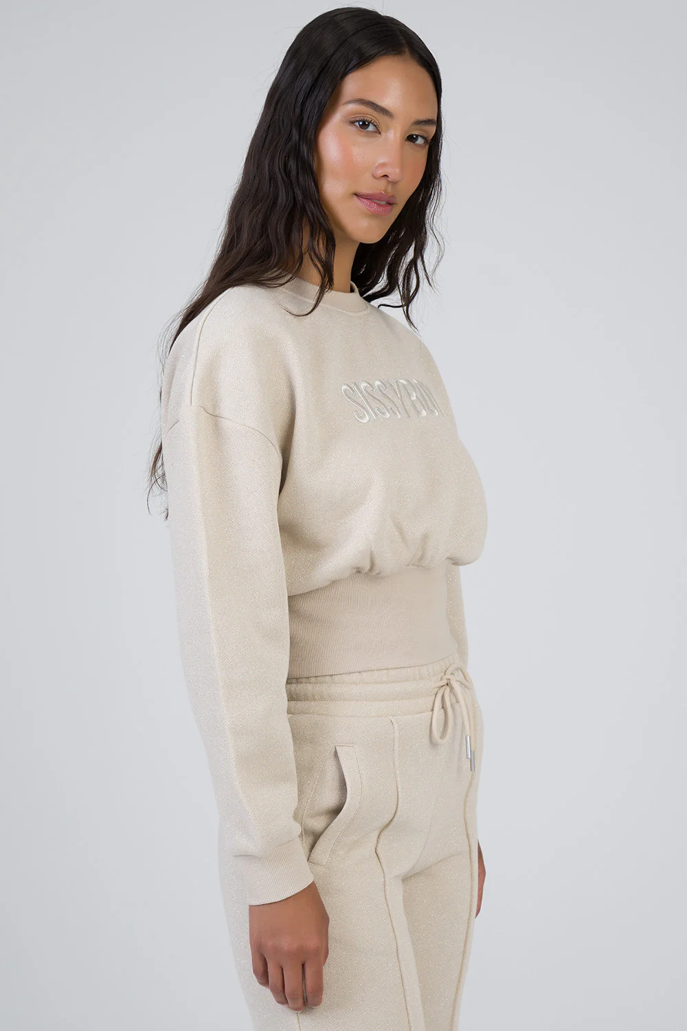 Fables Athleisure Cropped Top - Stone - Image 4