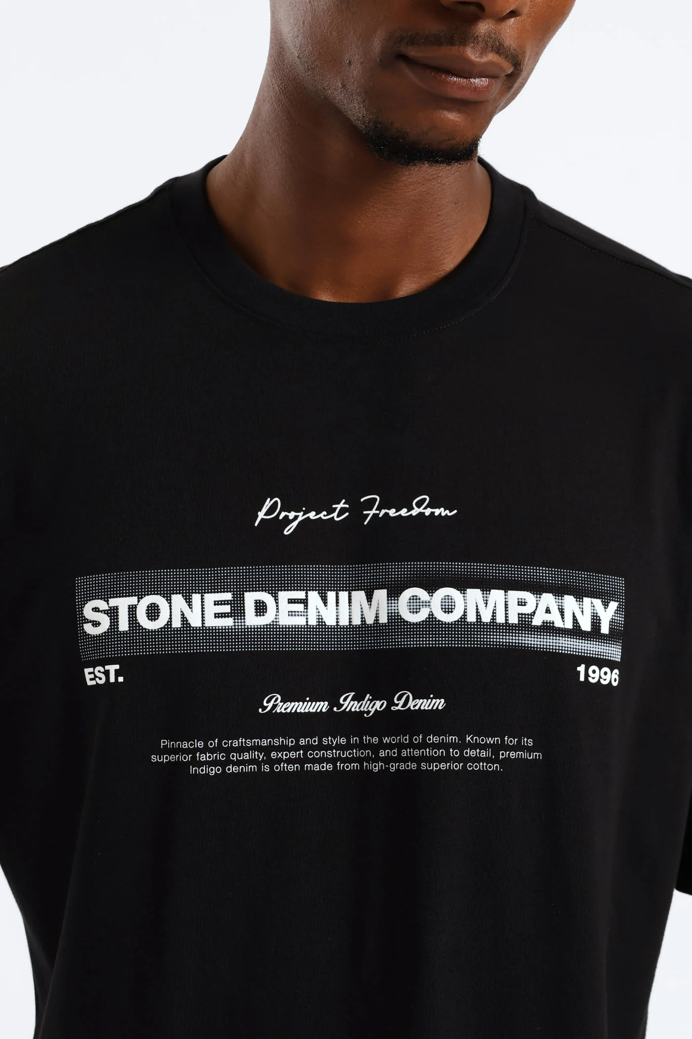 Fade Chest Block Icon Tee - Black - Image 2