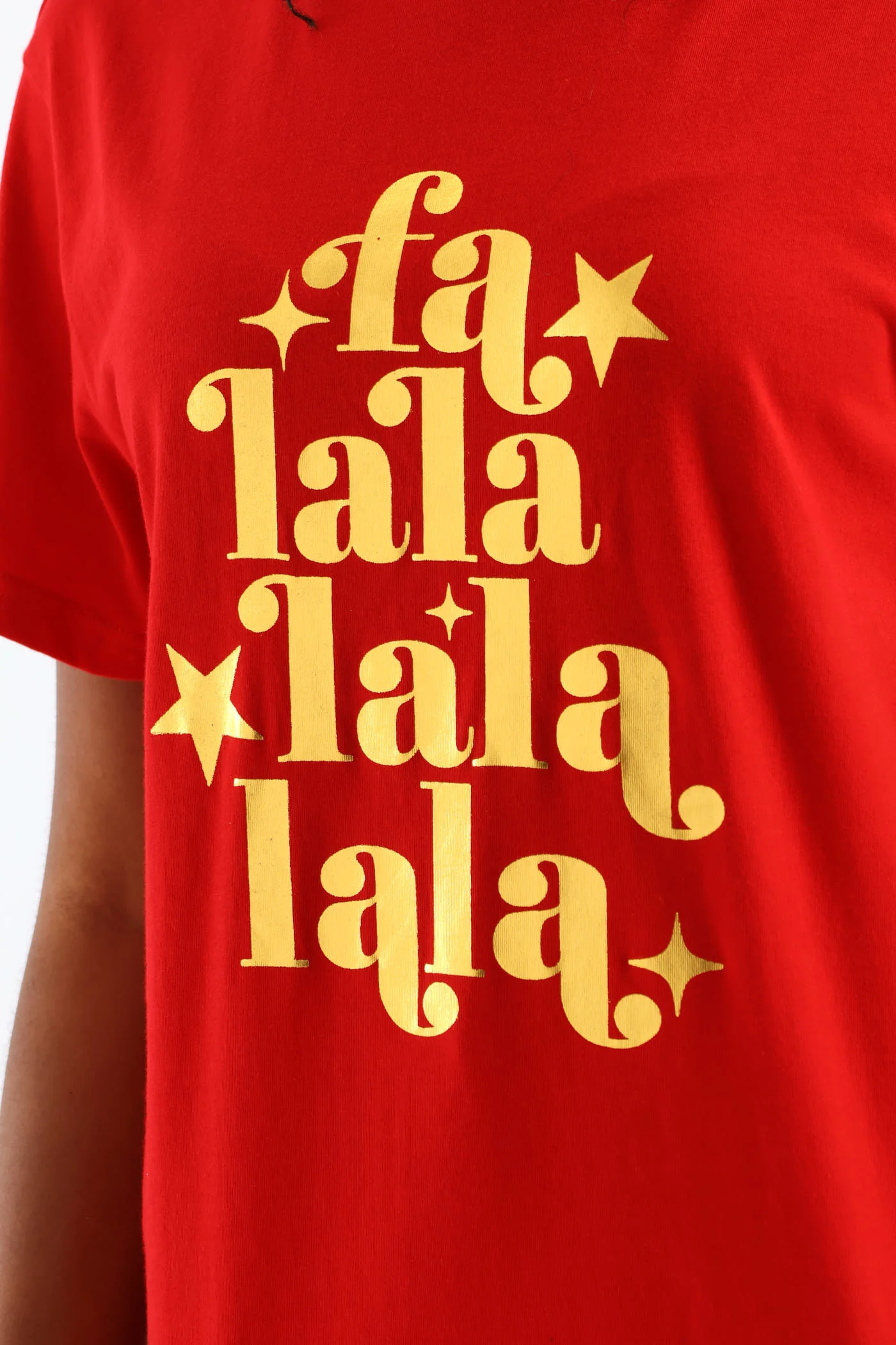 Falalalala Christmas Tee - Red - Image 2