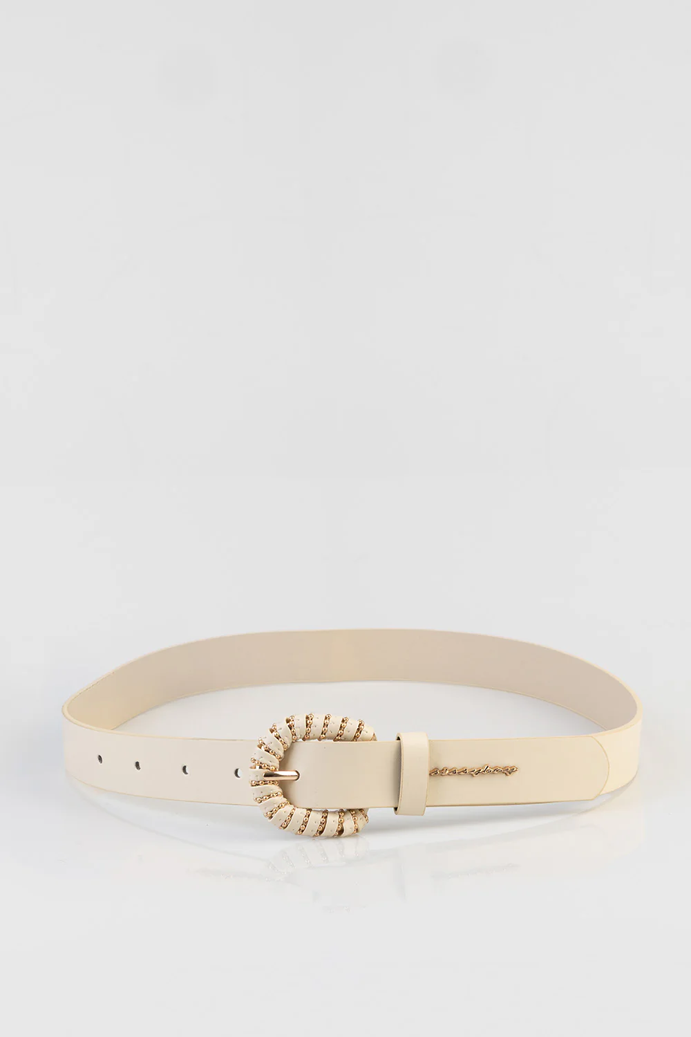 Fashion Detailed Belt - Cream - Image 3