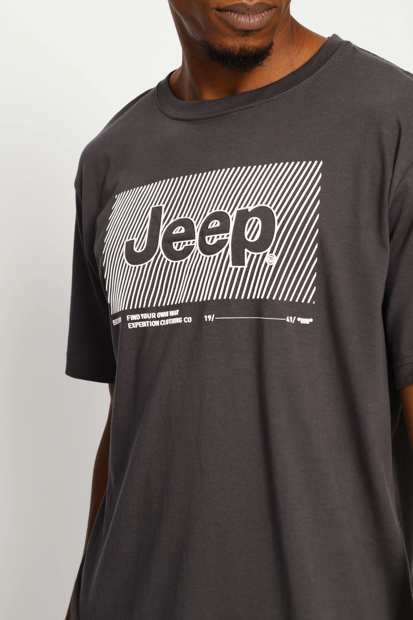 Fashion Graphic Front Print Tee - Navy - Image 2