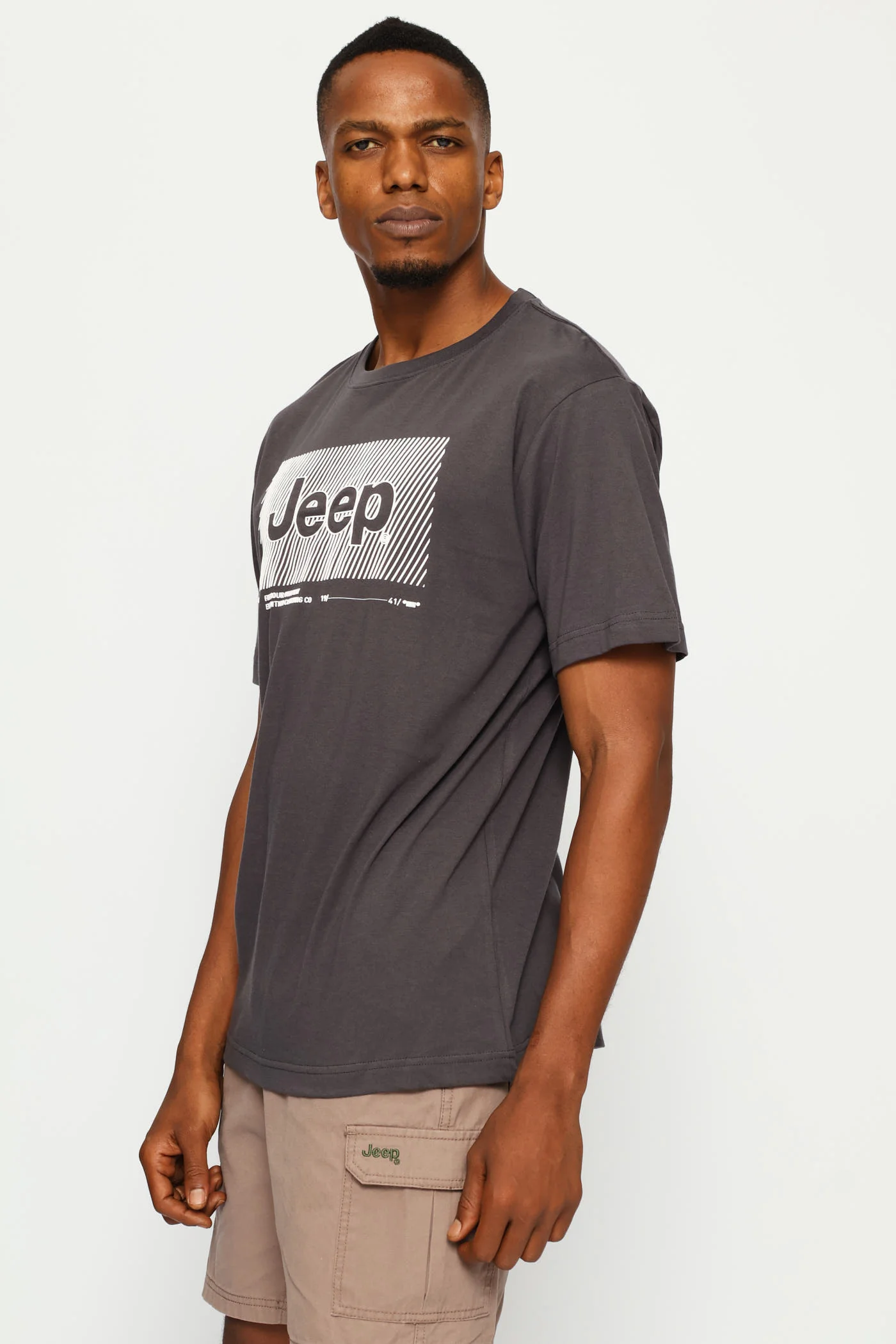 Fashion Graphic Front Print Tee - Navy - Image 3