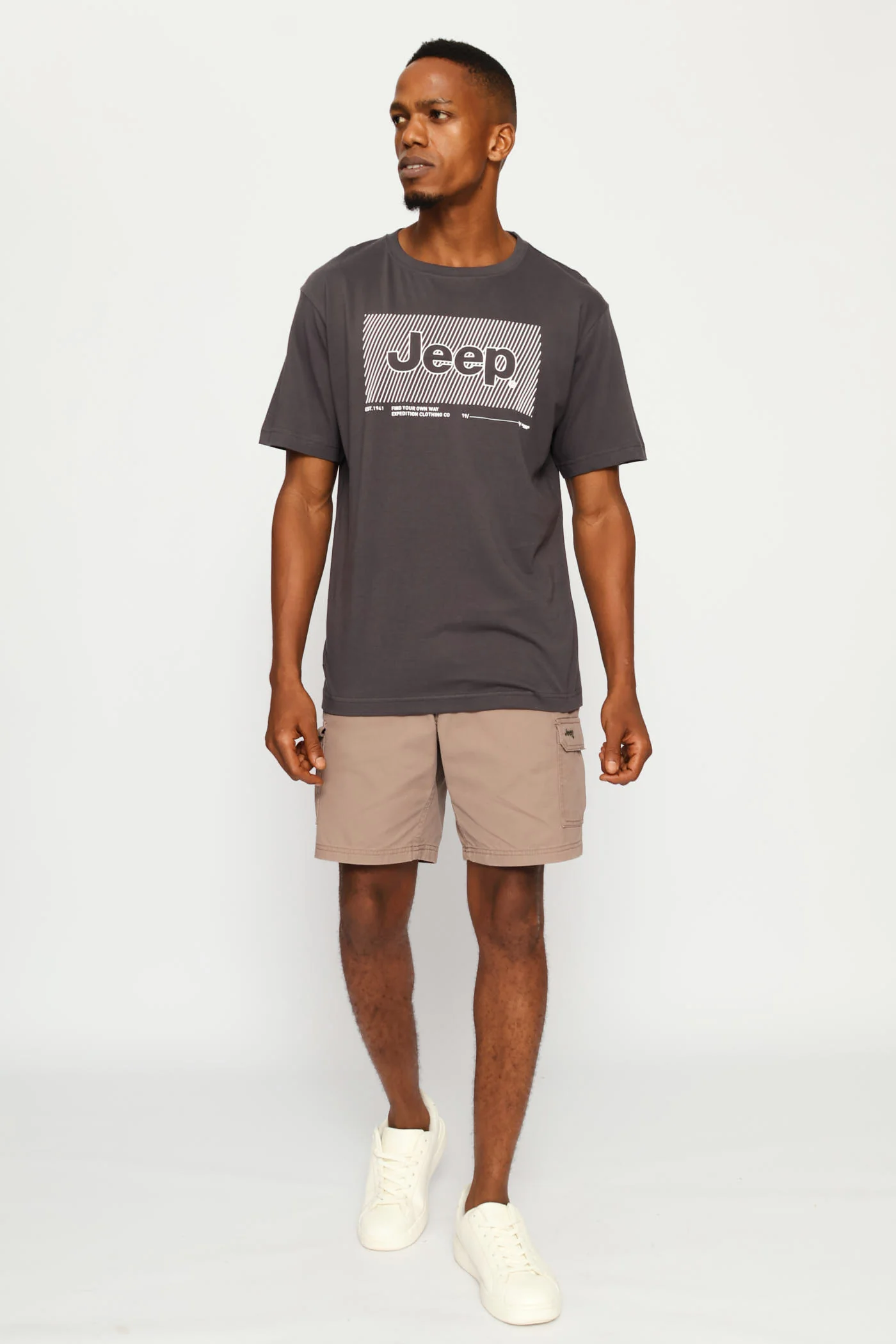 Fashion Graphic Front Print Tee - Navy - Image 5