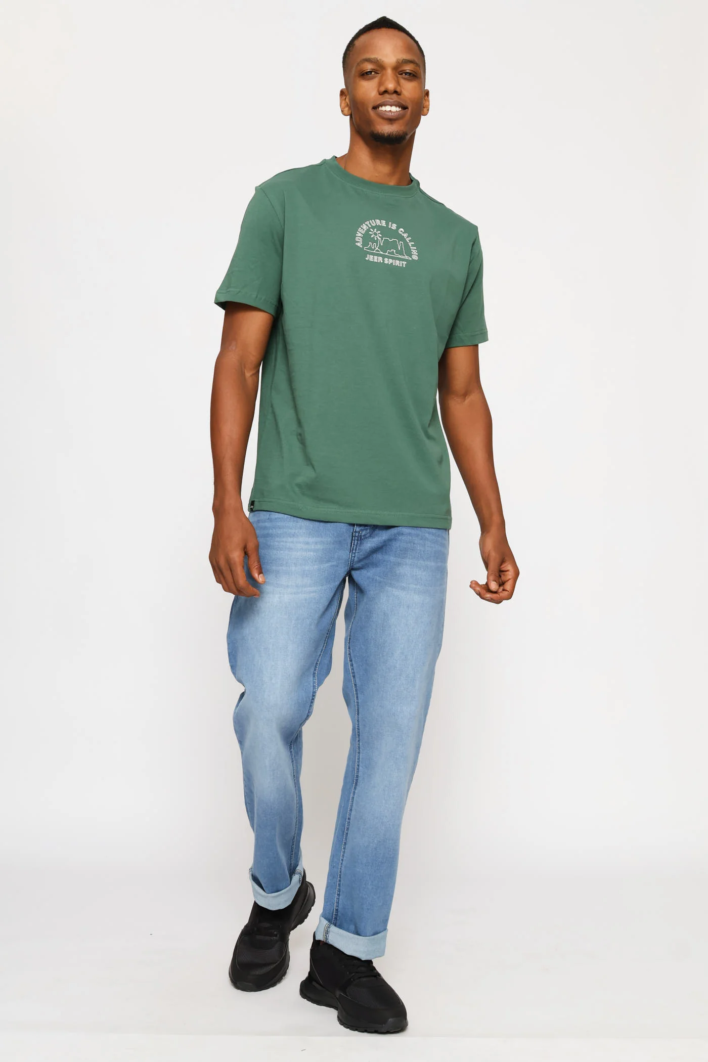 Fashion Graphic Nature Tee - Green - Image 5