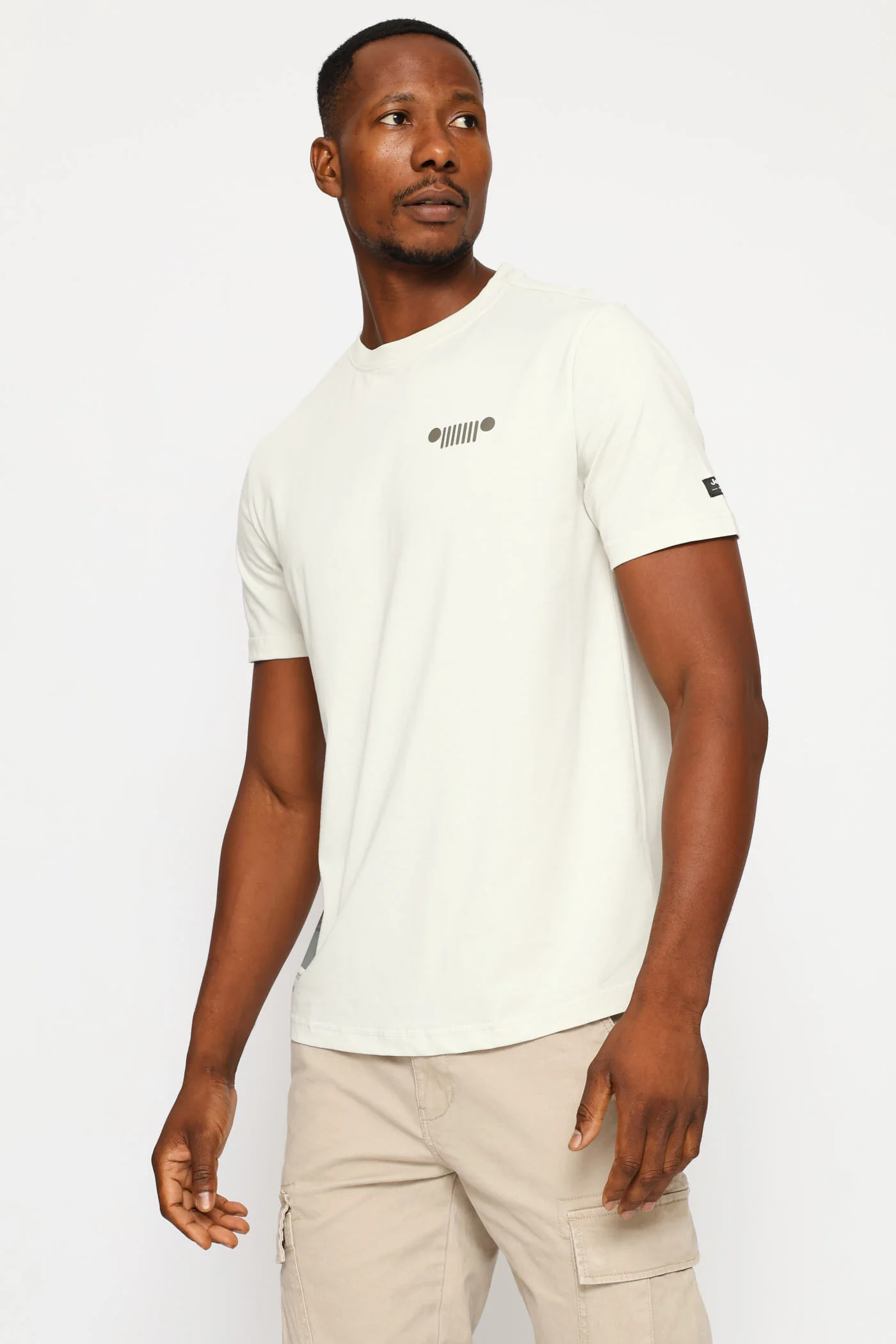 Fashion Graphic Small Grill Tee - Light Grey - Image 5