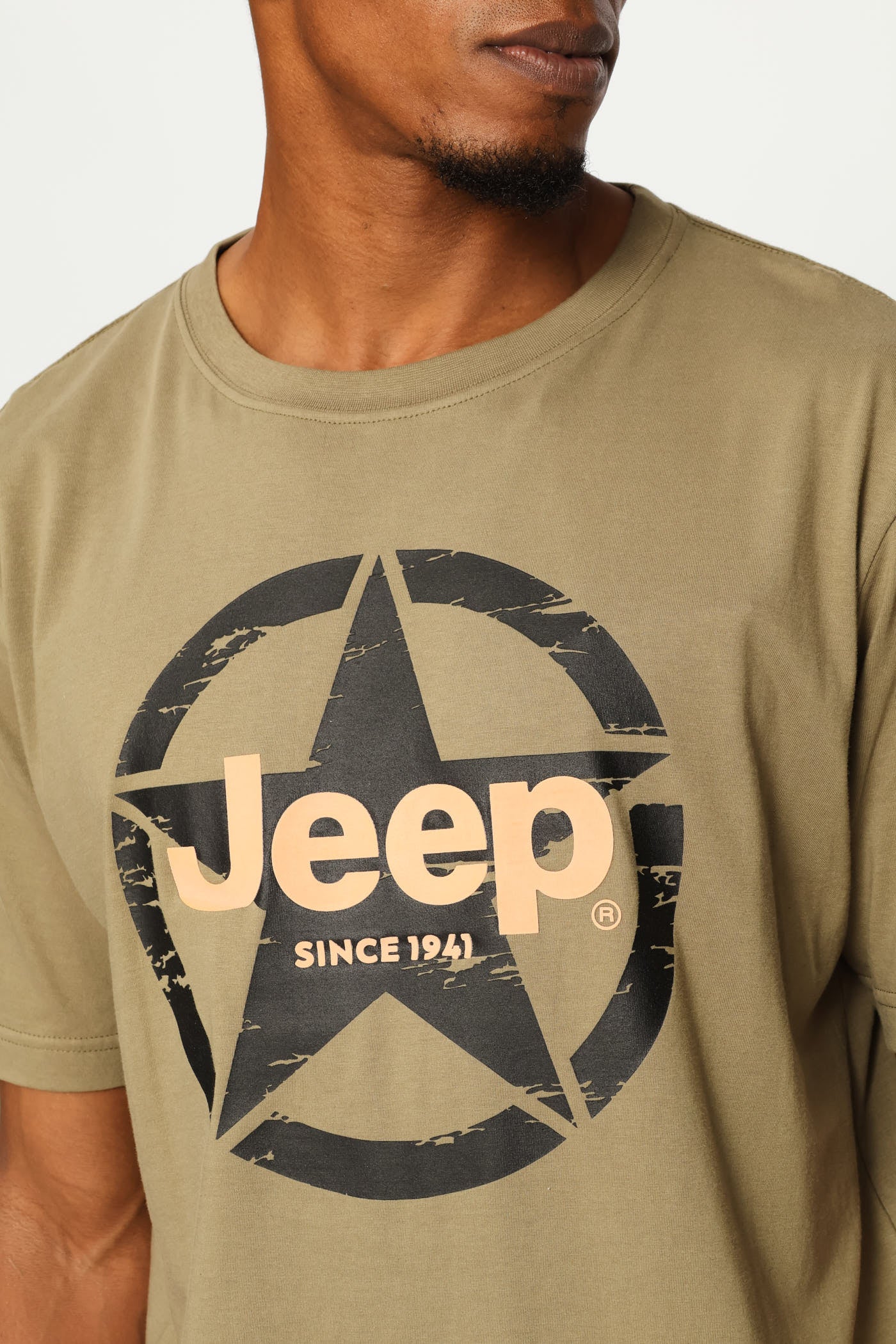Fashion Graphic Star Tee - Olive - Image 2