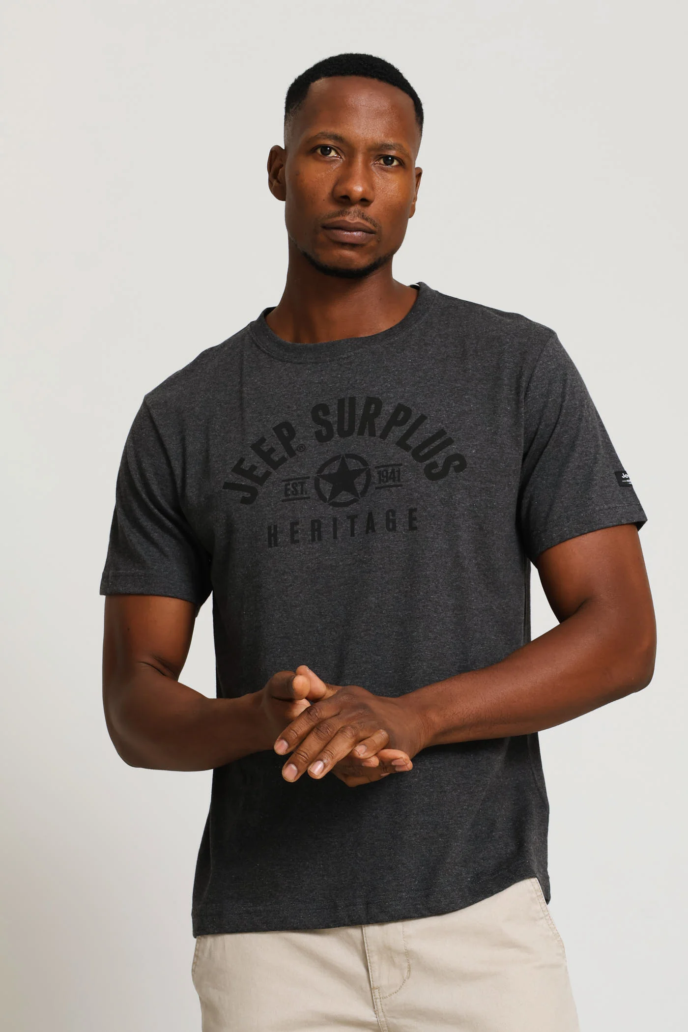 Fashion Graphic Surplus Tee - Charcoal - Image 3