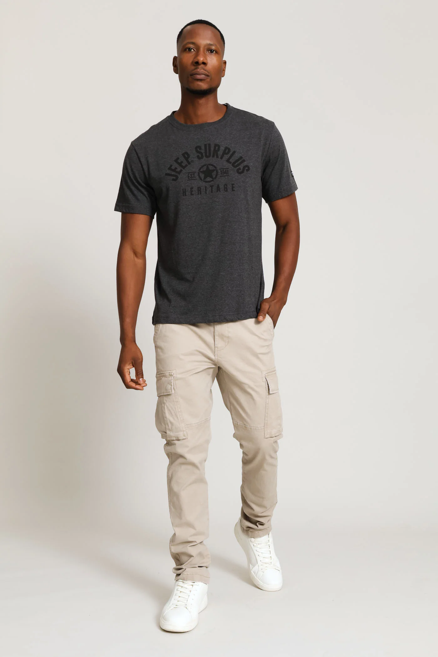 Fashion Graphic Surplus Tee - Charcoal - Image 5