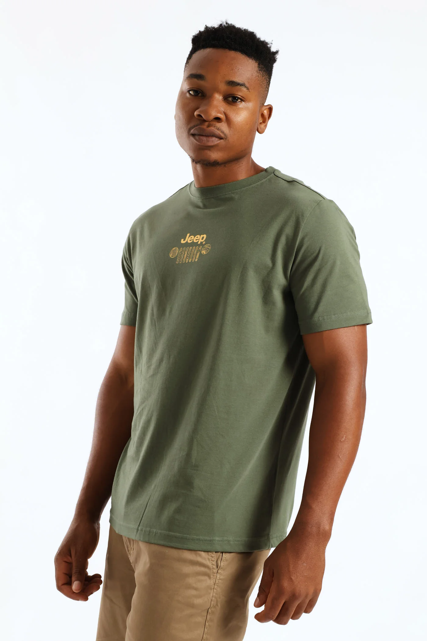 Fashion Graphic Tee - Olive - Image 4