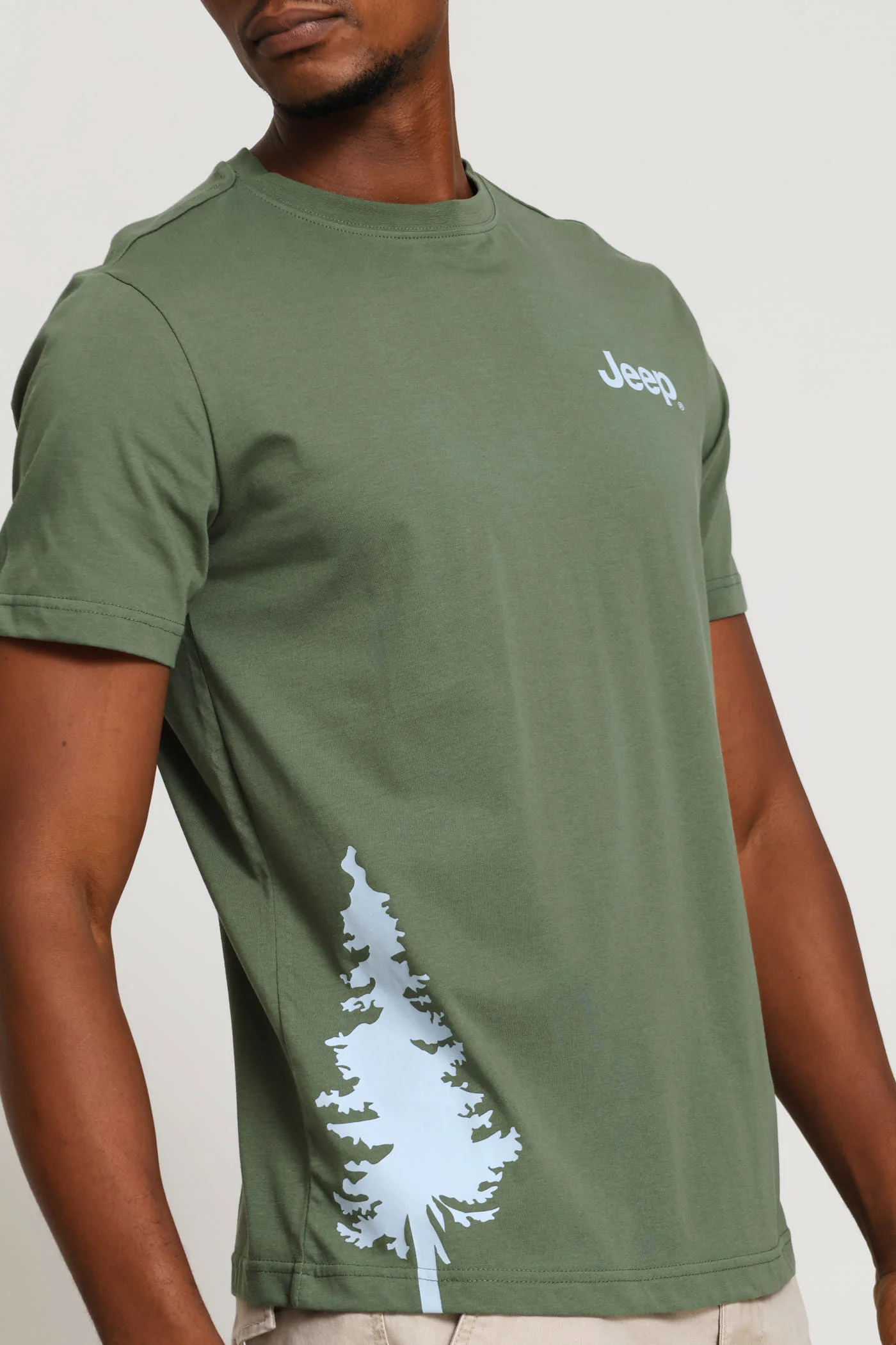 Graphic Tree Tee - Olive - Image 2