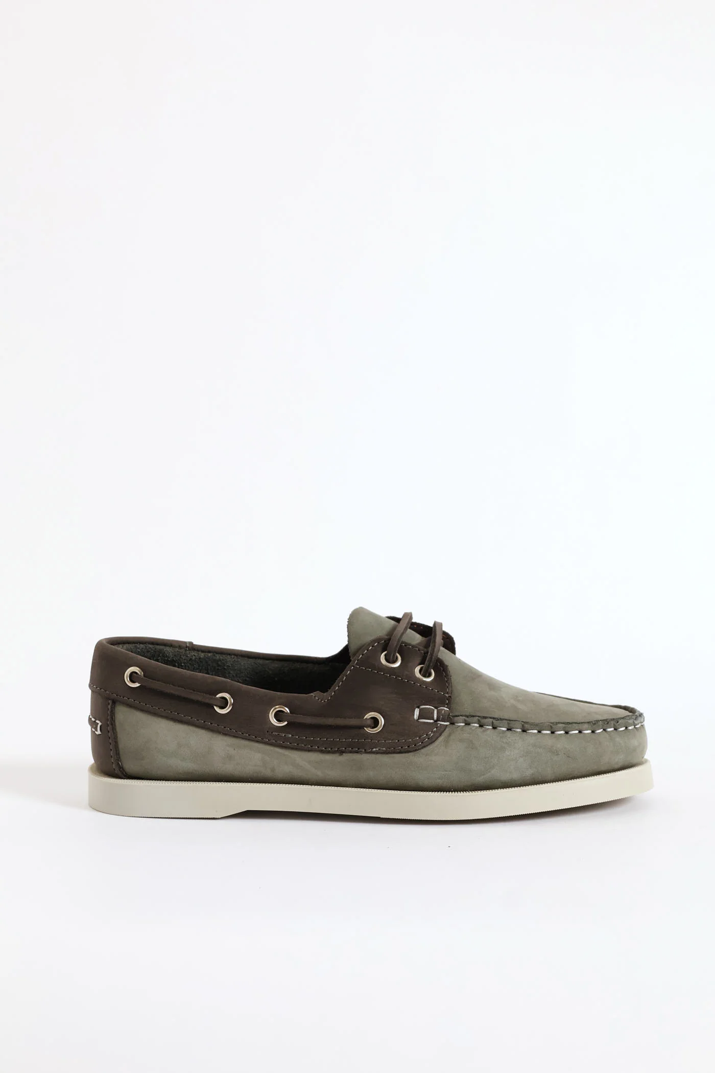 Fashion Lace Up Nubuck Docksider - Grey - Image 3