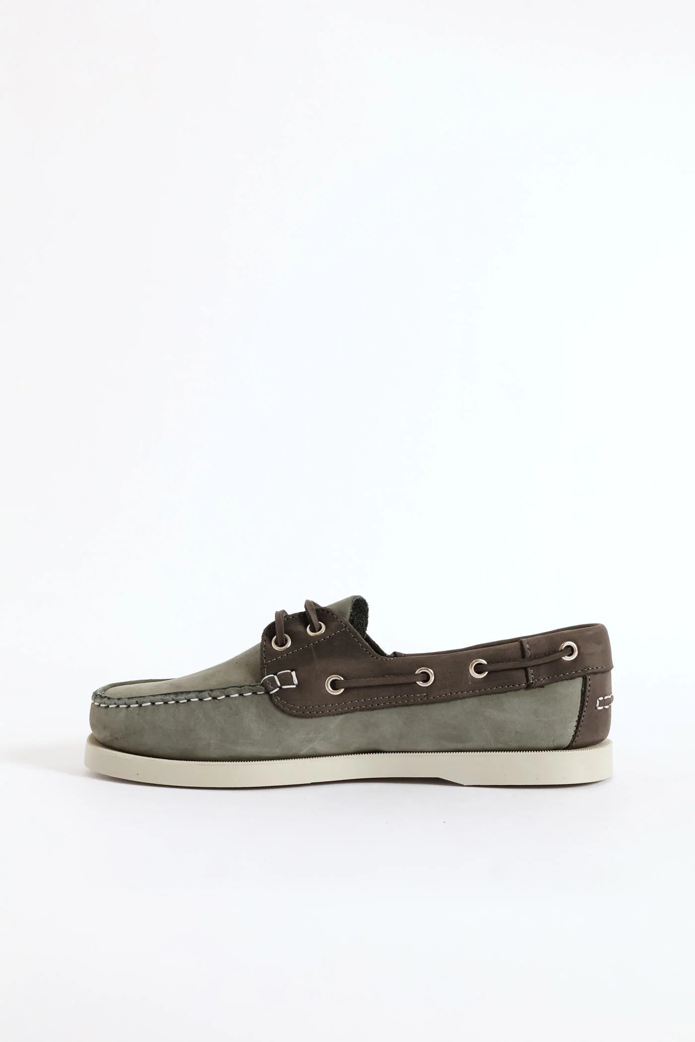 Fashion Lace Up Nubuck Docksider - Grey - Image 4