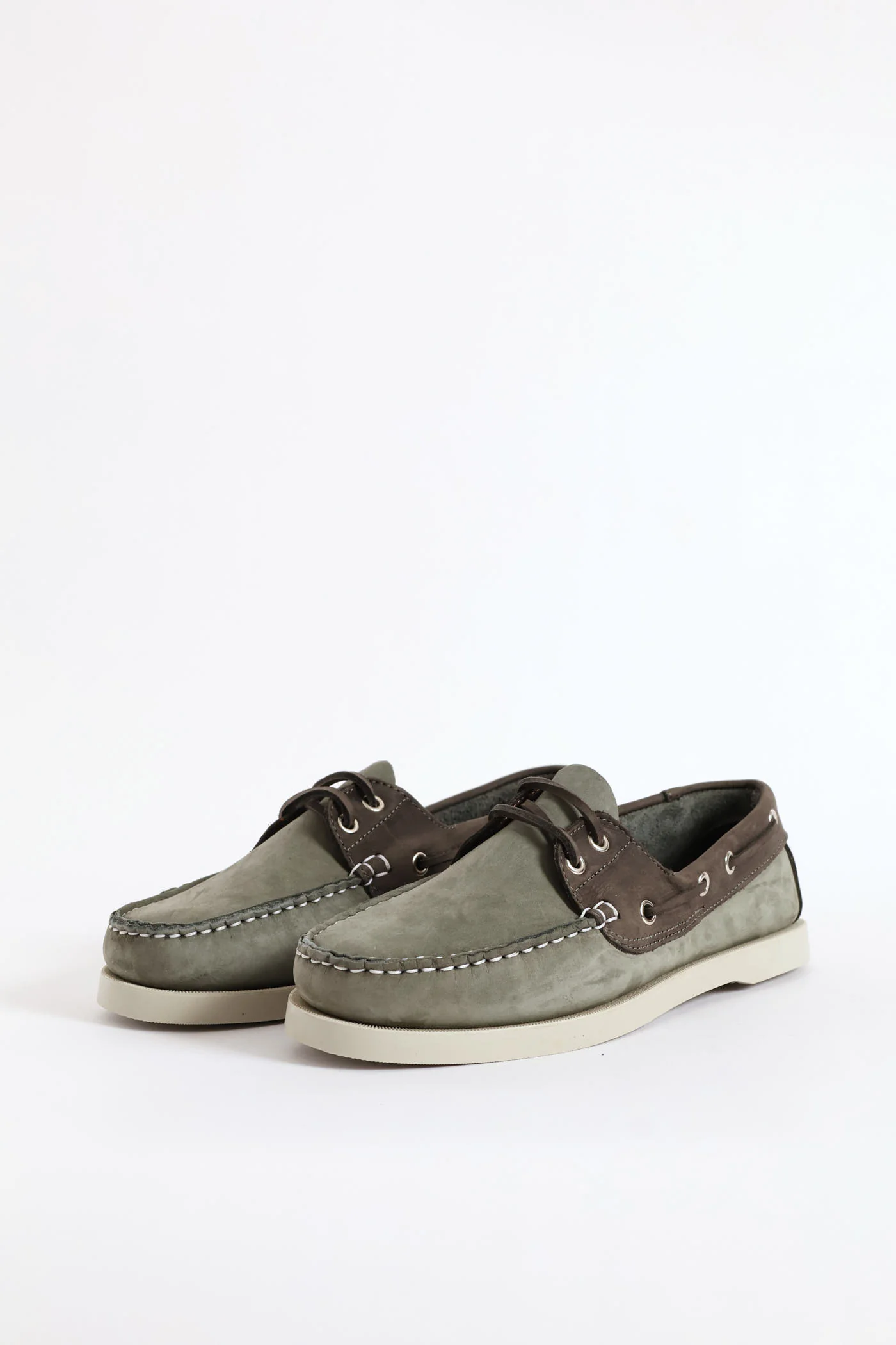 Fashion Lace Up Nubuck Docksider - Grey - Image 5