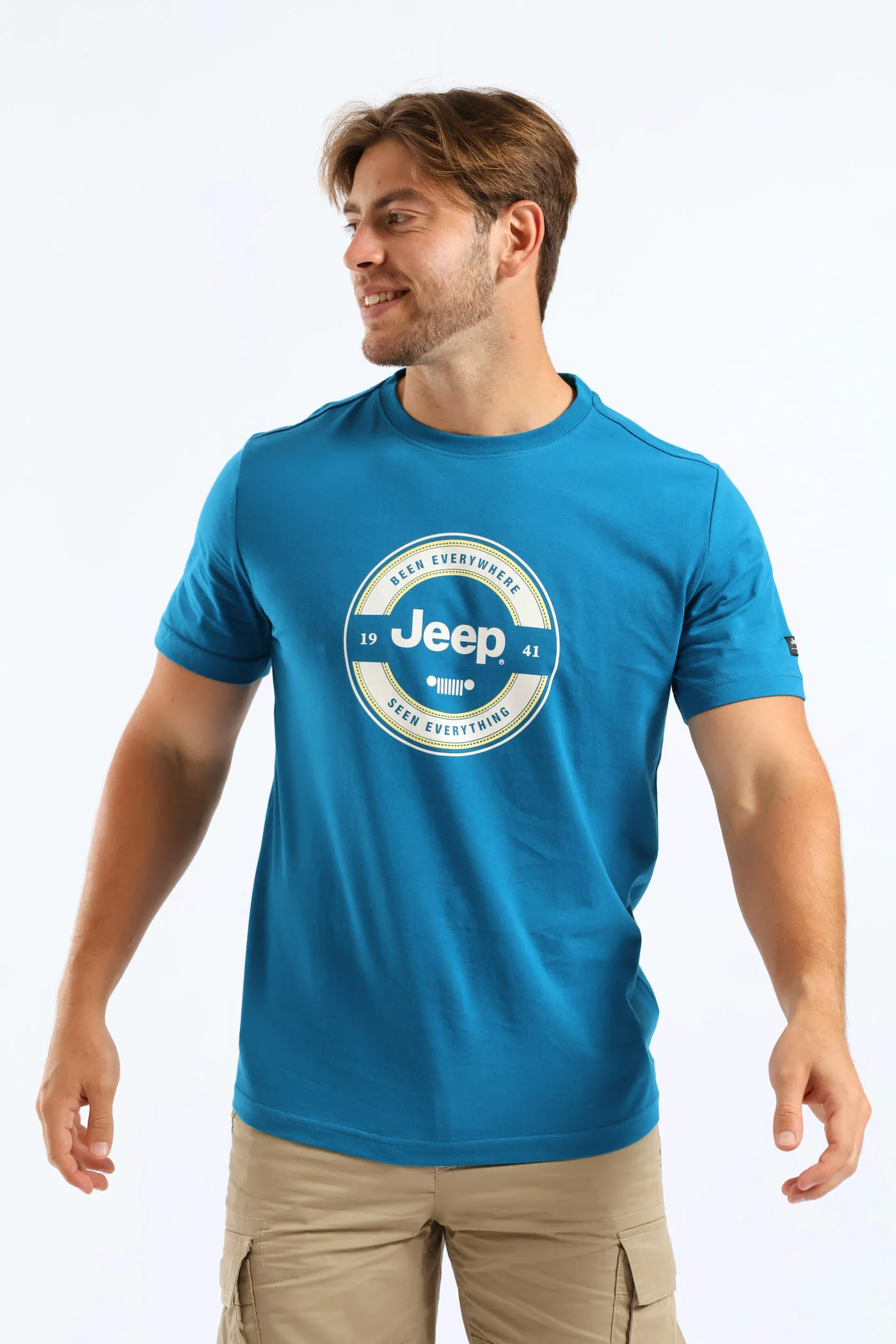 Fashion Logo-Circle Graphic Tee - Blue - Image 3
