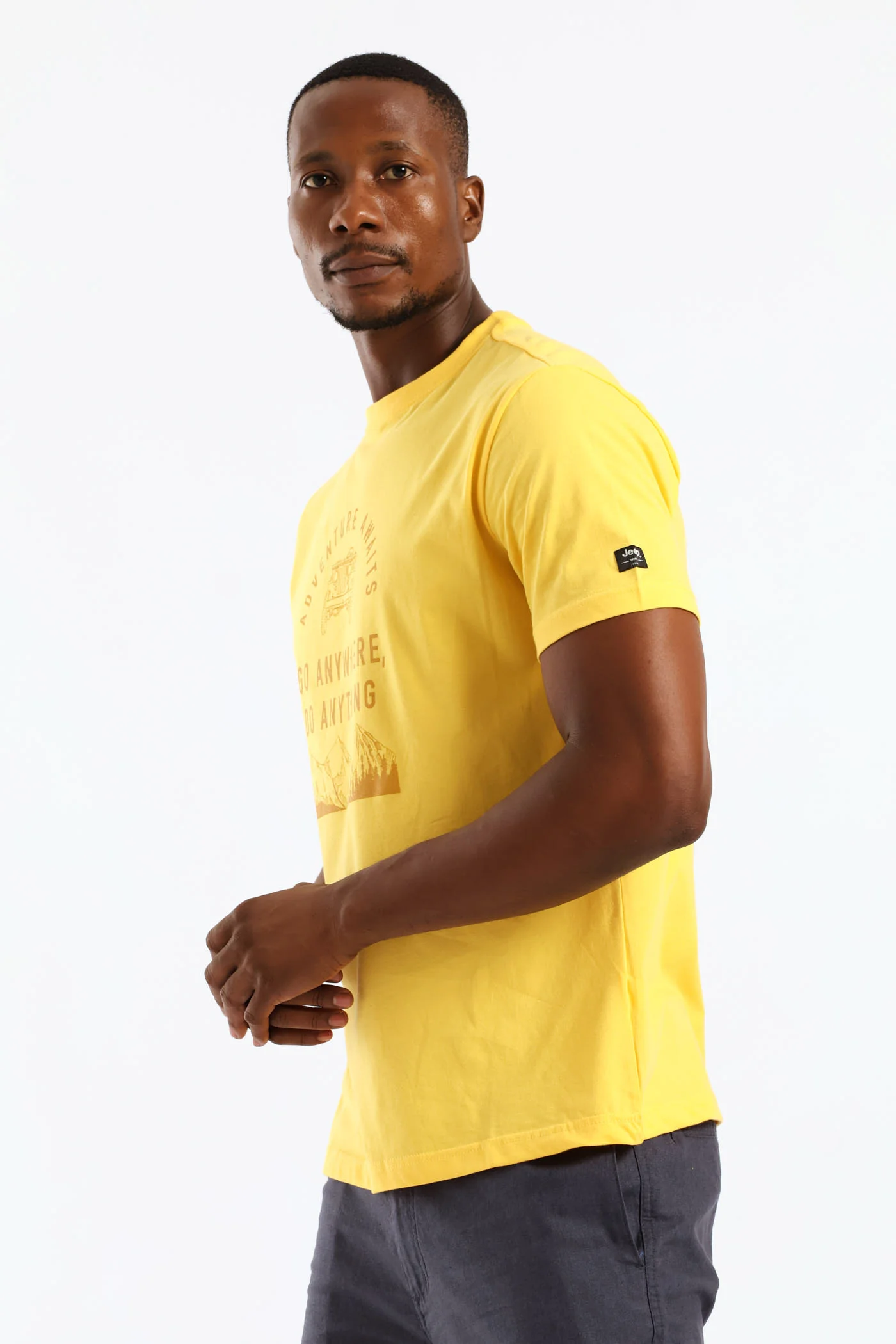 Fashion Mono Graphic Tee - Yellow - Image 3